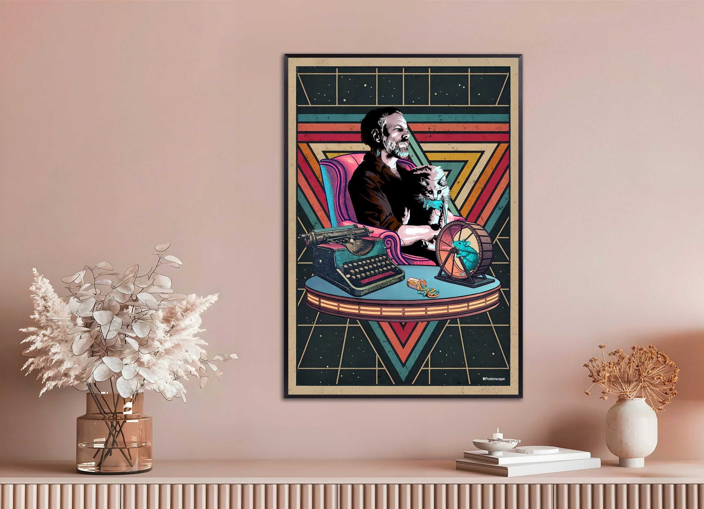 Philip K. Dick Plakatdruck - „Ich bin am Leben und du bist tot“ - Retro Sci-Fi Poster