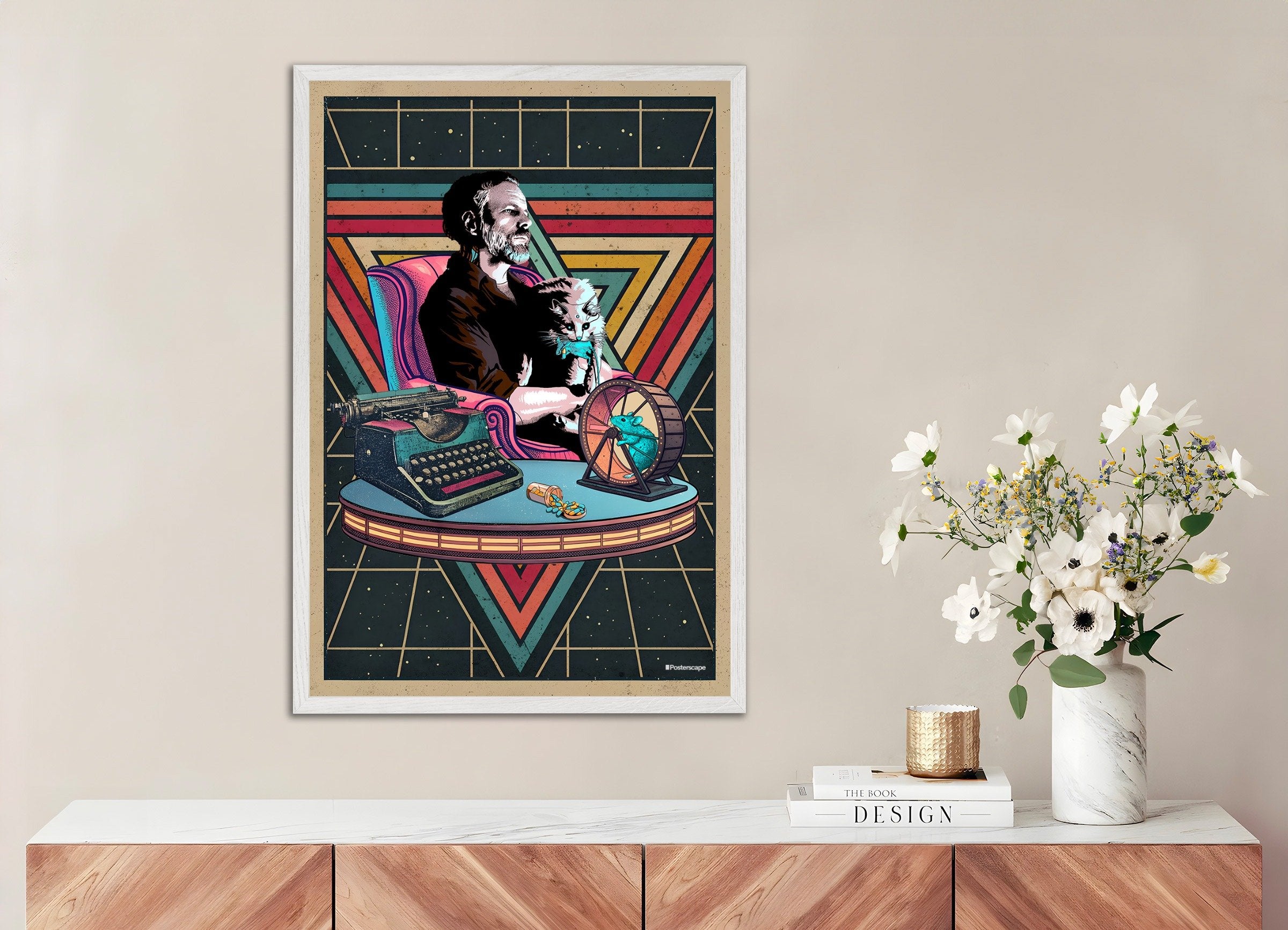 Philip K. Dick Plakatdruck - „Ich bin am Leben und du bist tot“ - Retro Sci-Fi Poster