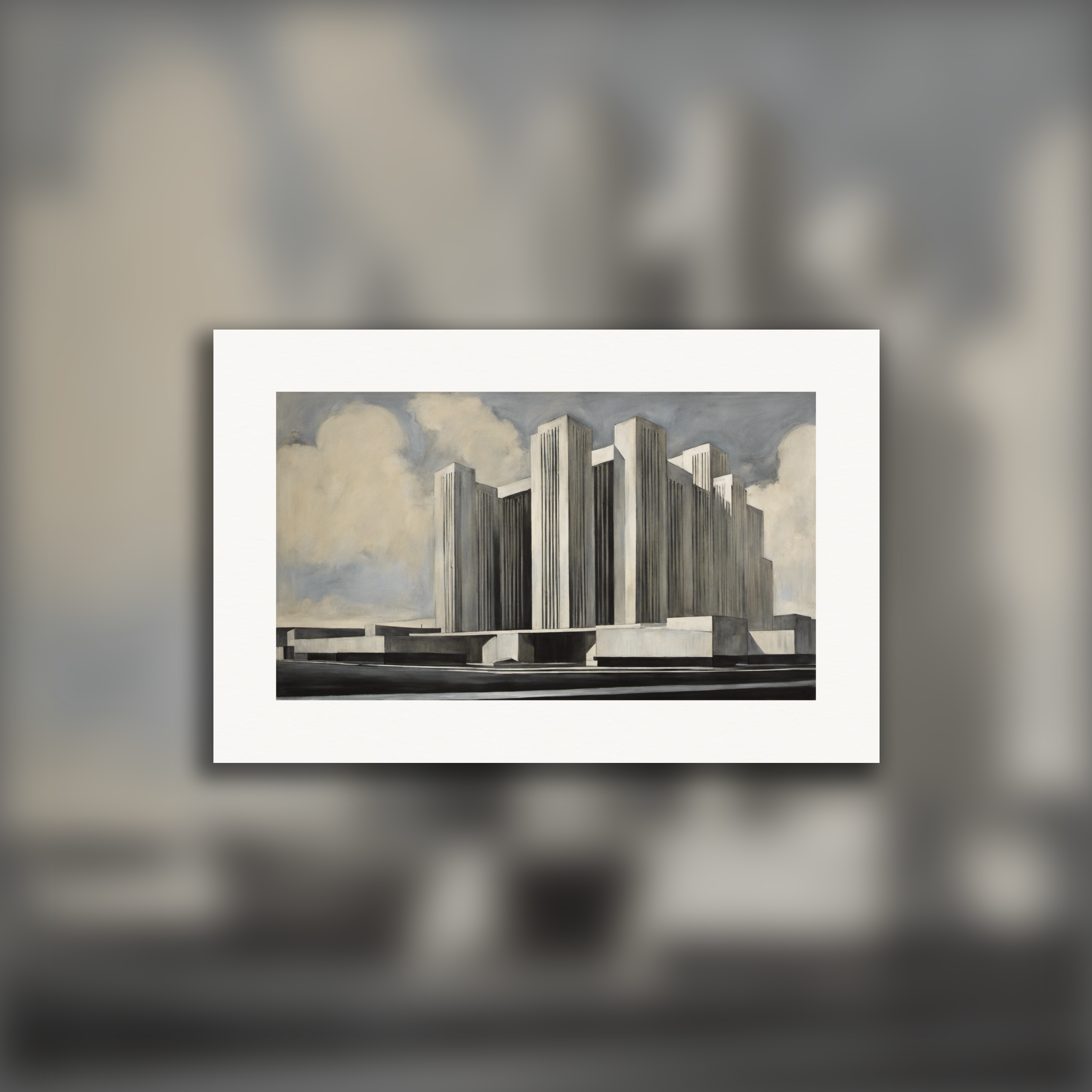 Amerikanische androgynen expressionistischen Porträts des frühen 20. Jahrhunderts, brutalistische Architektur - poster