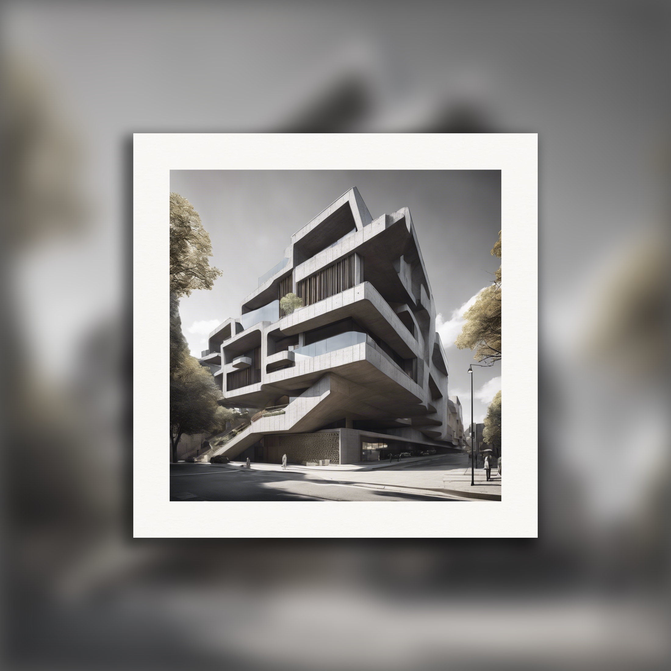 Späte Moderne, Brutalismus - Poster