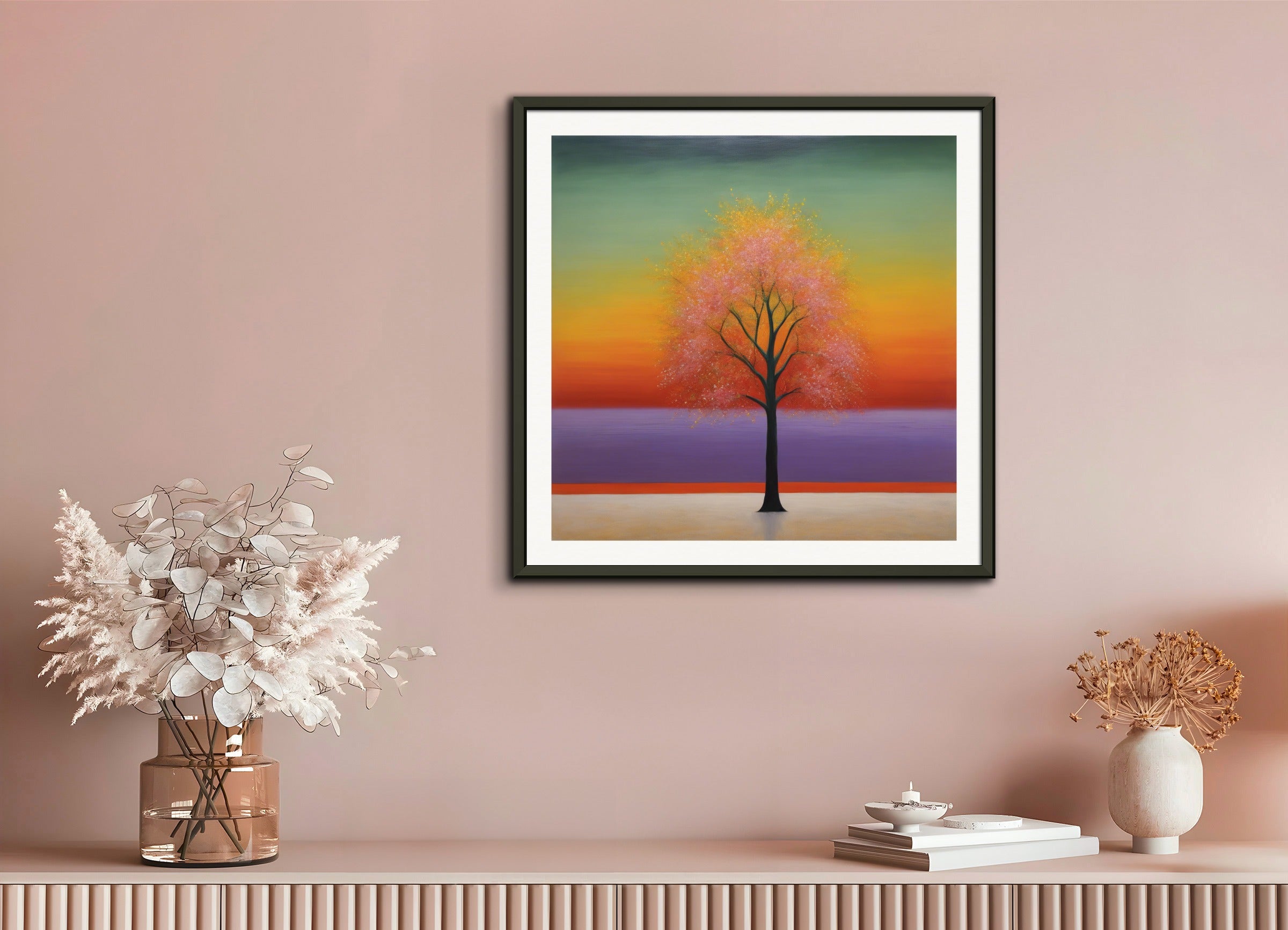 Poster with metal frame: Scottish painting of abstract expressionism,