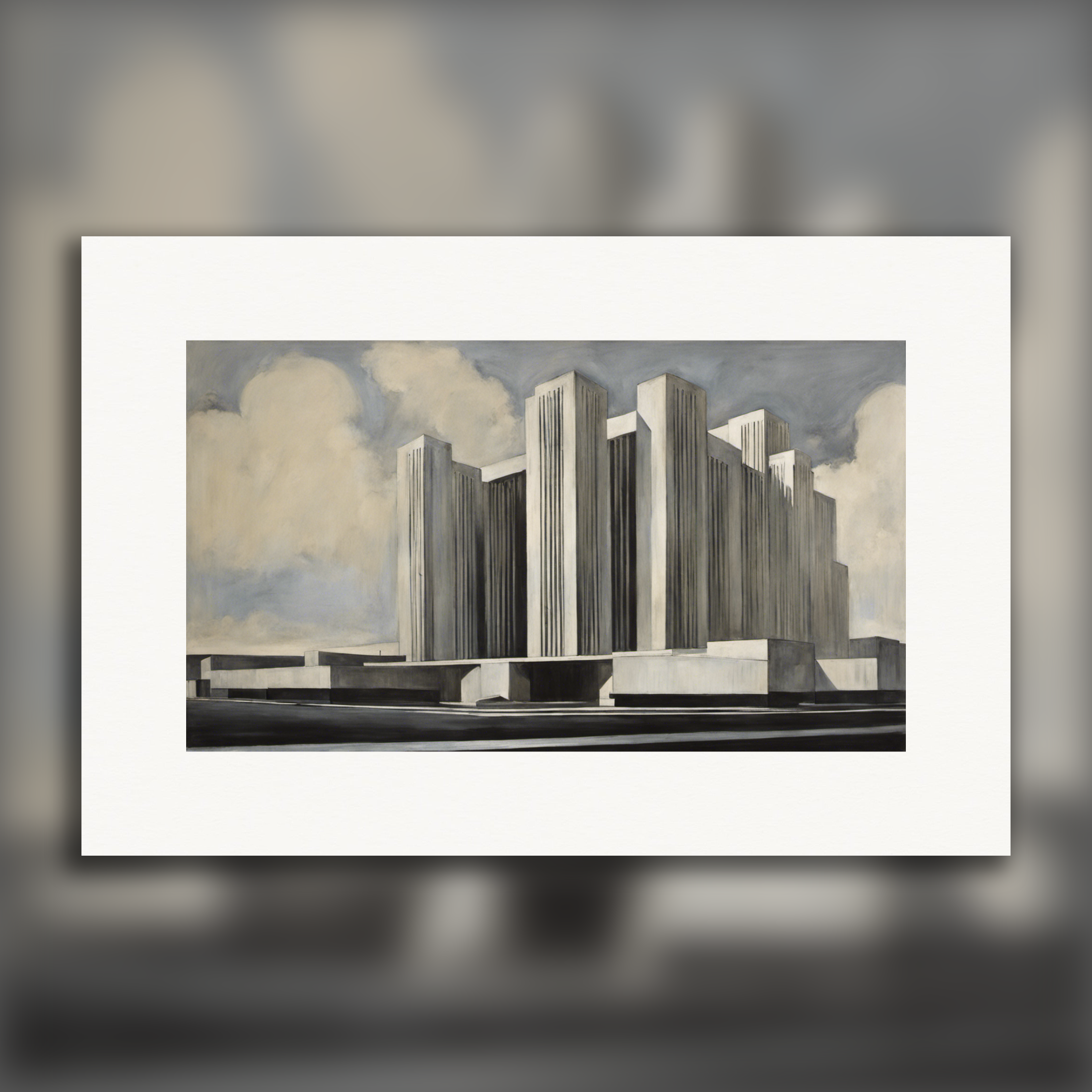 Amerikanische androgynen expressionistischen Porträts des frühen 20. Jahrhunderts, brutalistische Architektur - poster