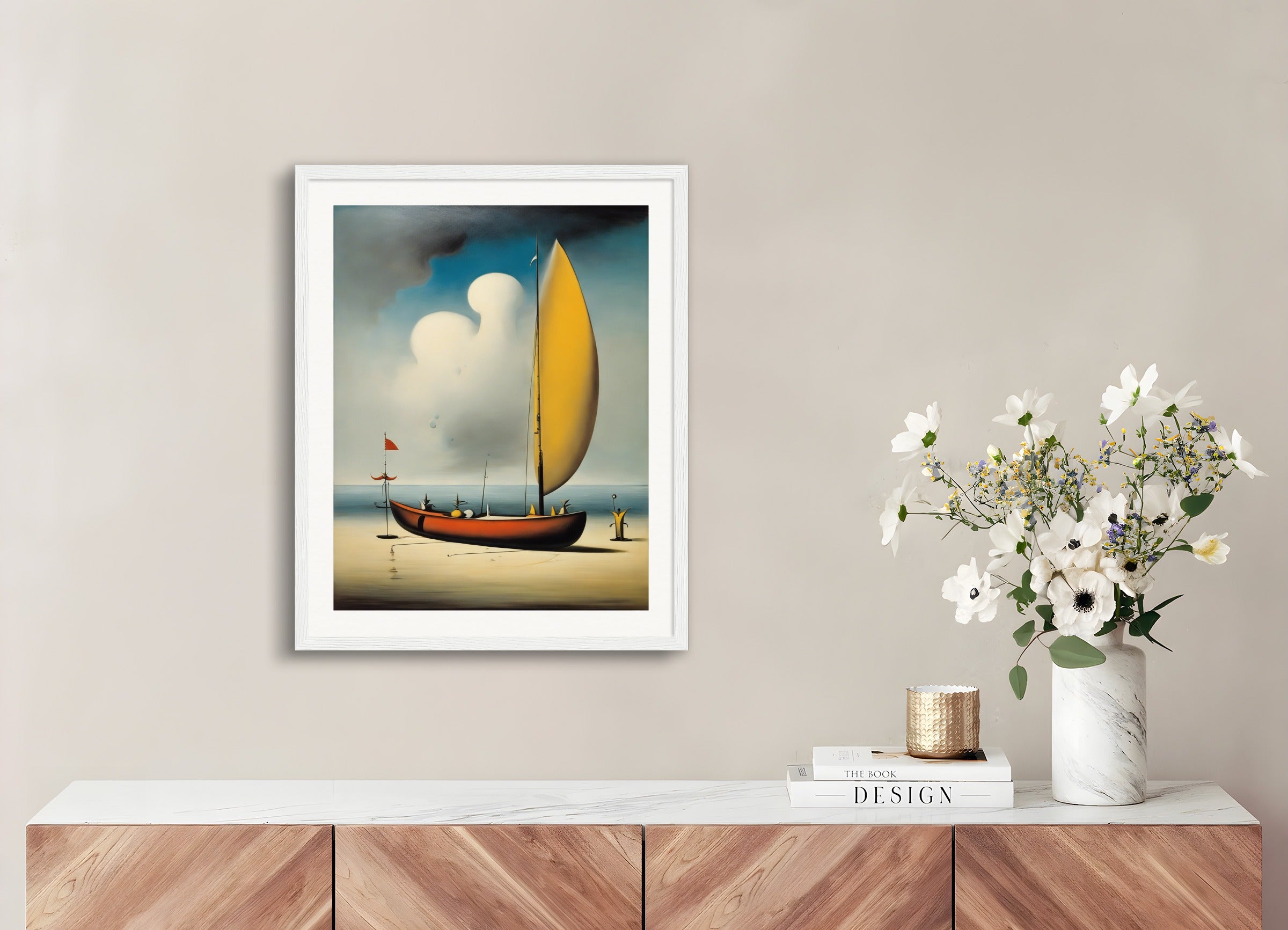 Poster with wood frame: Yves Tanguy,