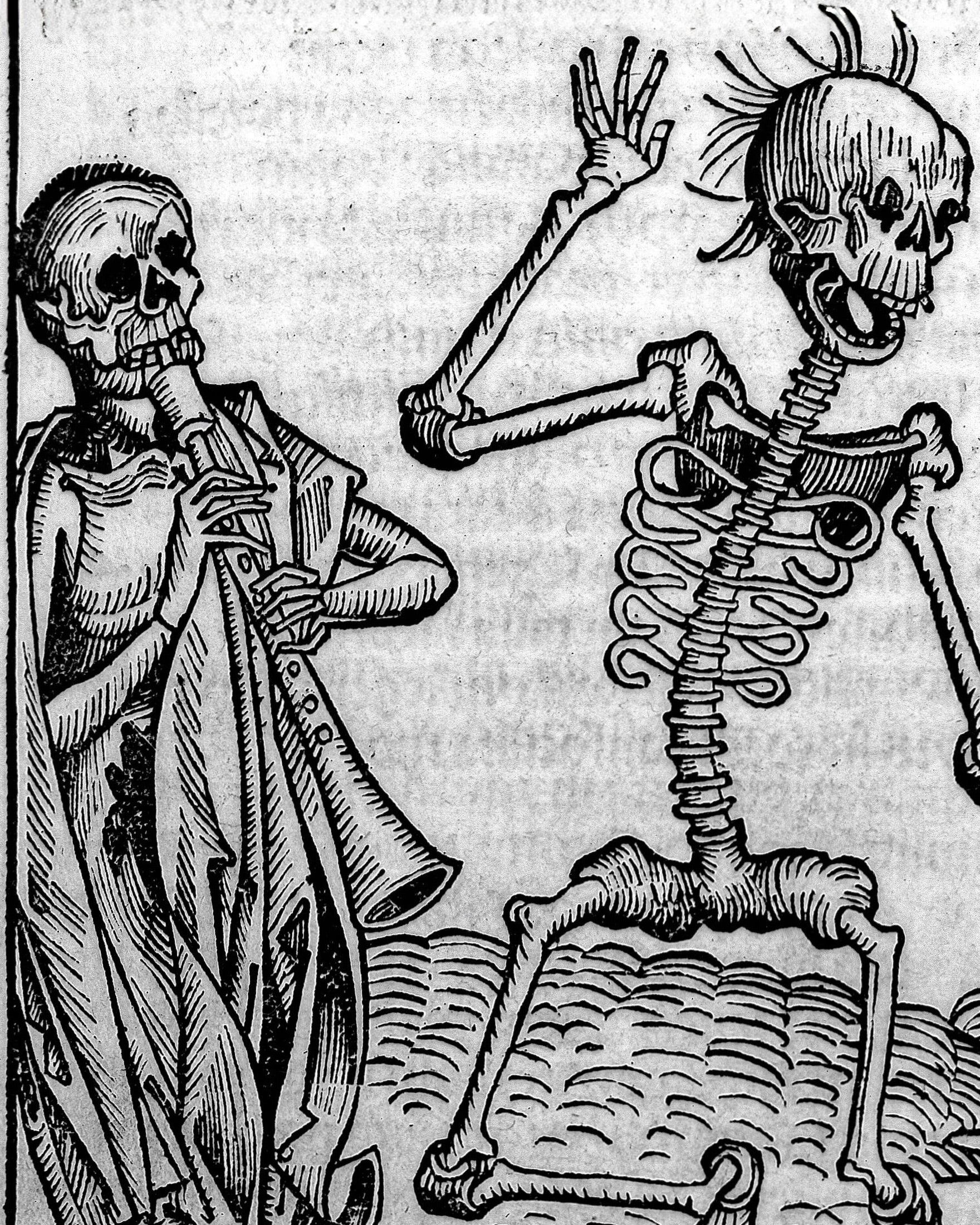 Danse Macabre - Liber chronicarum von Hartmann Schedel, 1493 - Plakat