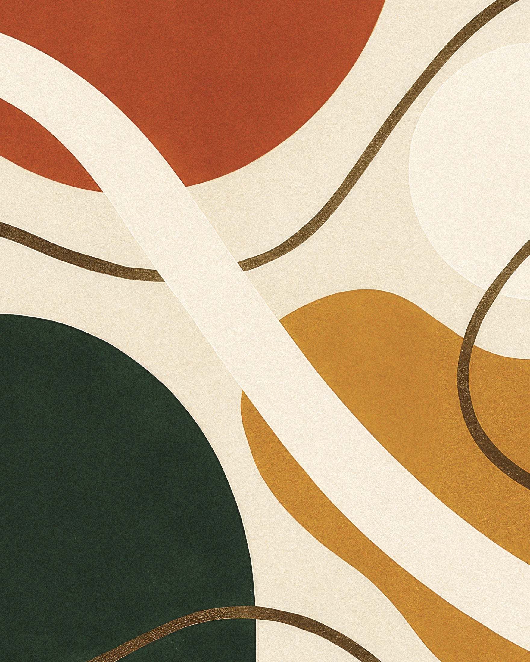 Inflections 03 – abstrakte Komposition mit kräftigen Formen Poster