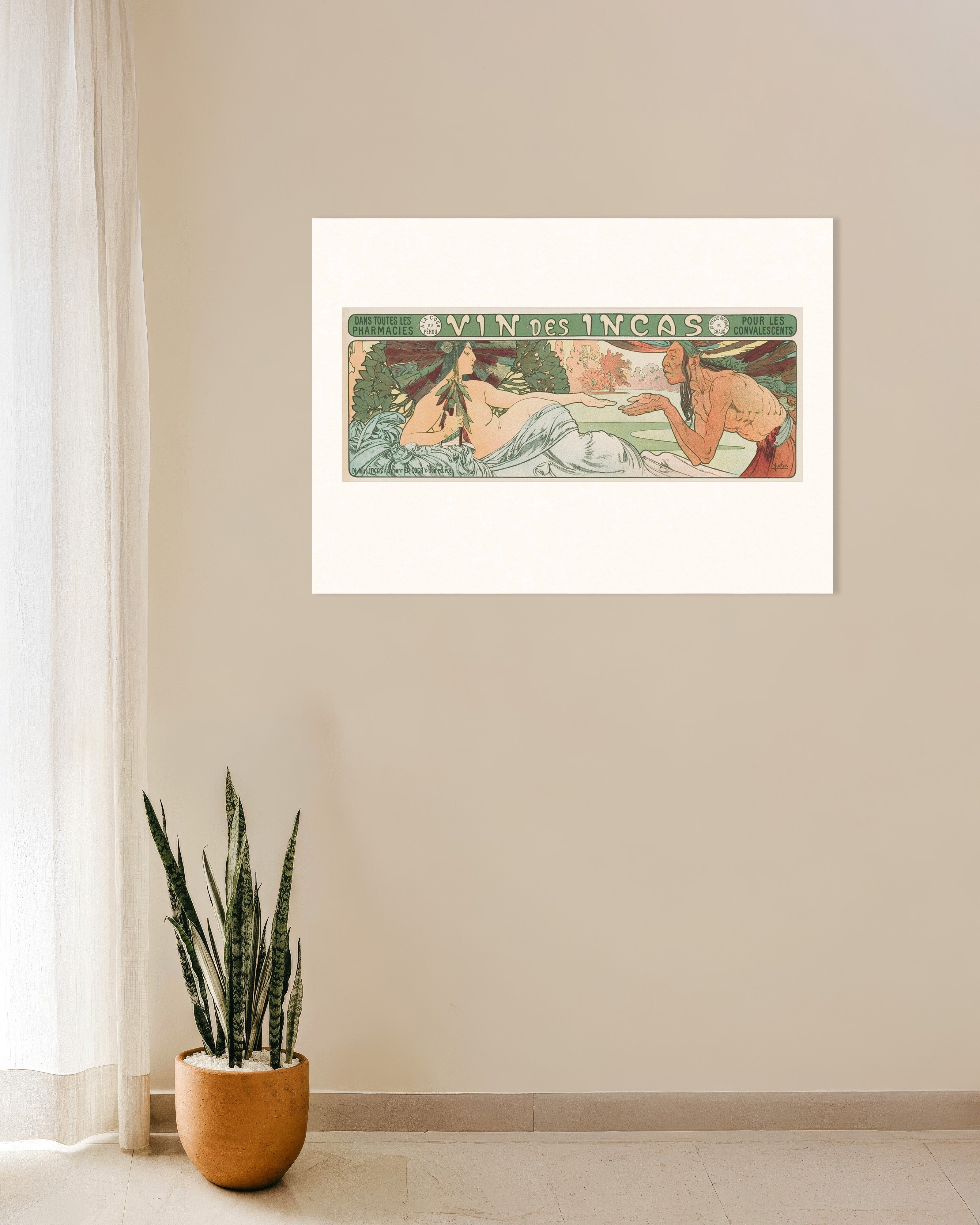 Poster of Alfons Mucha poster, Wine of the Incas