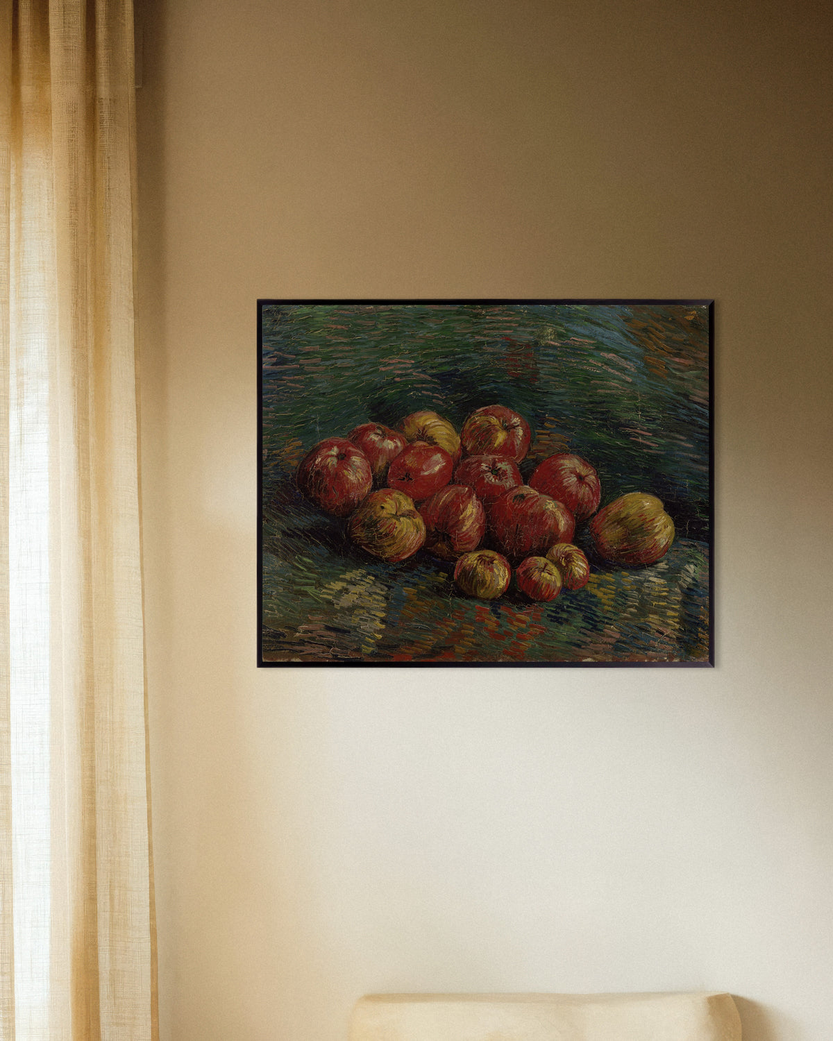Poster „Äpfel (1887) von Vincent van Gogh“ mit Metallrahmen