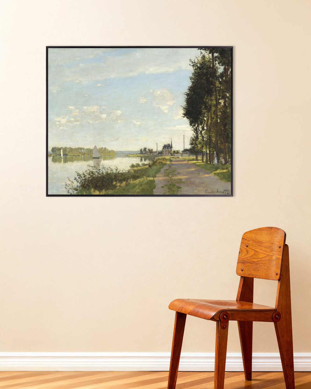Poster Argenteuil (um 1872) von Claude Monet mit Metallrahmen