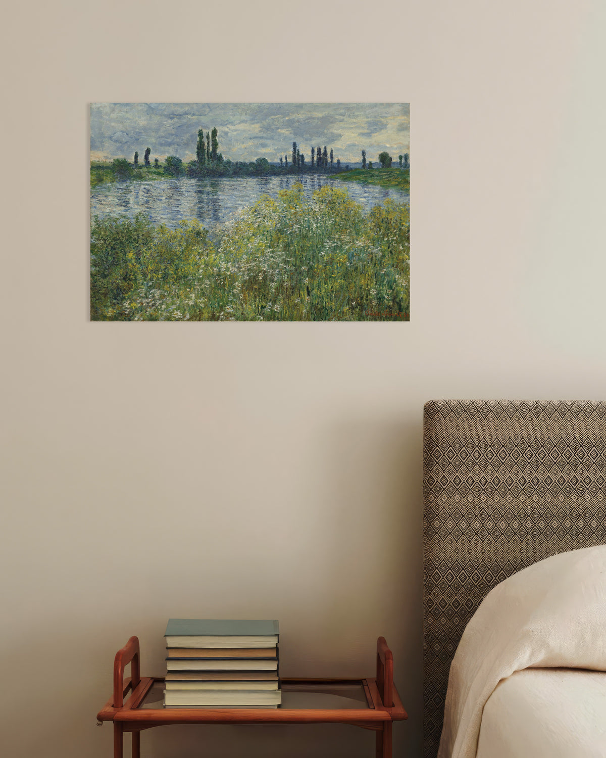 Poster Seineufer bei Vétheuil (1880) von Claude Monet