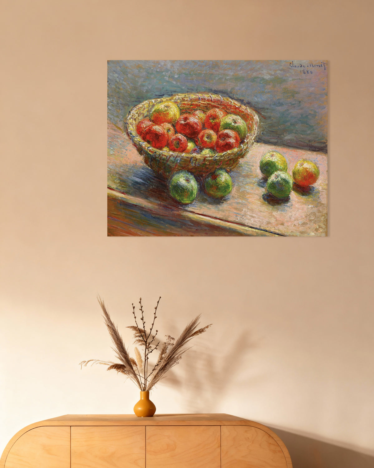 Poster Der Apfelkorb (1880) von Claude Monet