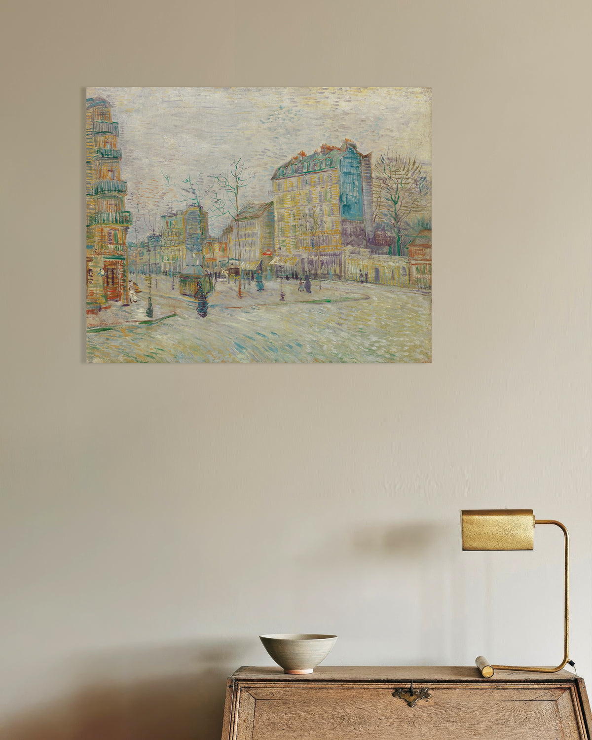 Poster mit Boulevard de Clichy (1887) von Vincent van Gogh