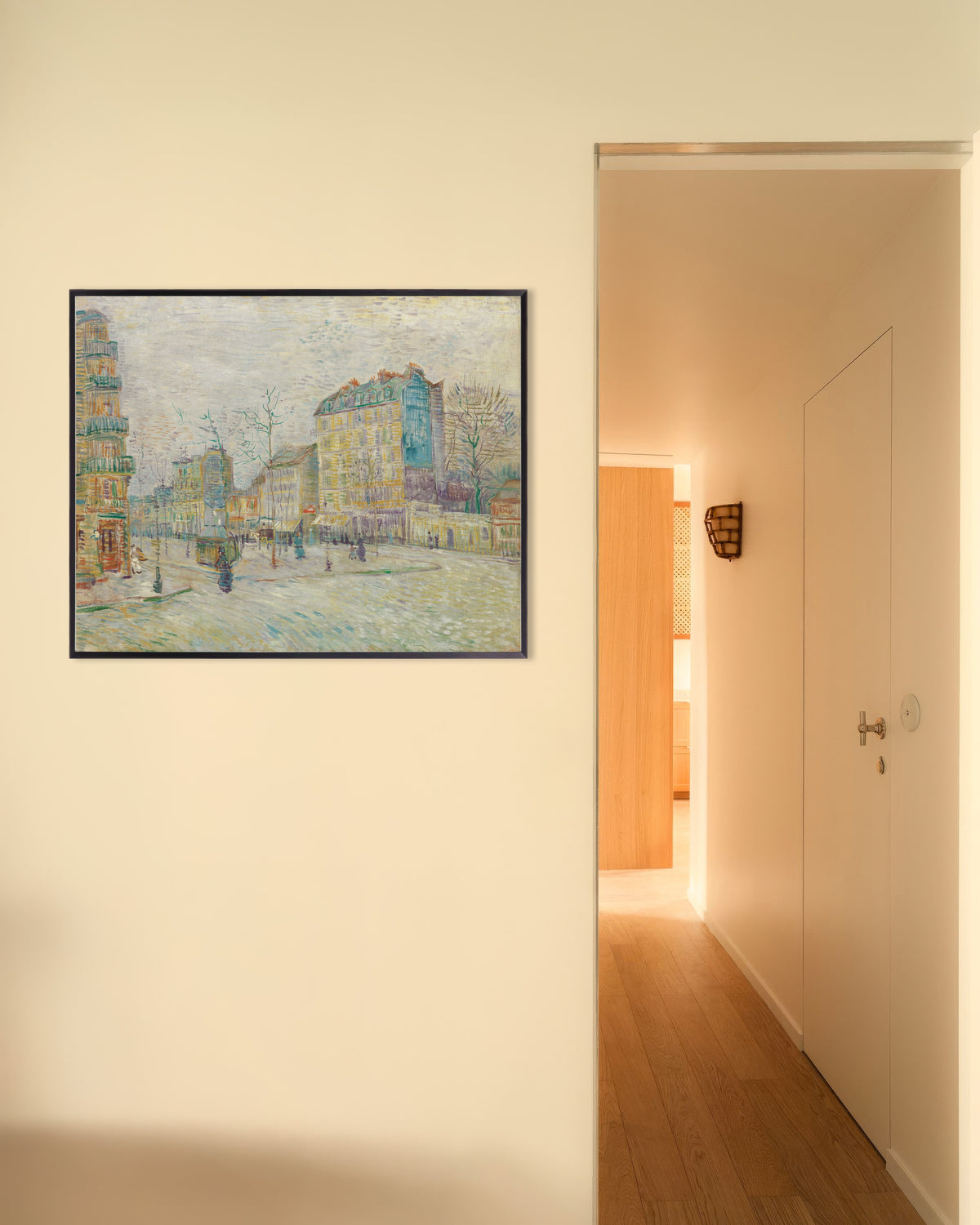 Poster mit Boulevard de Clichy (1887) von Vincent van Gogh, mit Metallrahmen