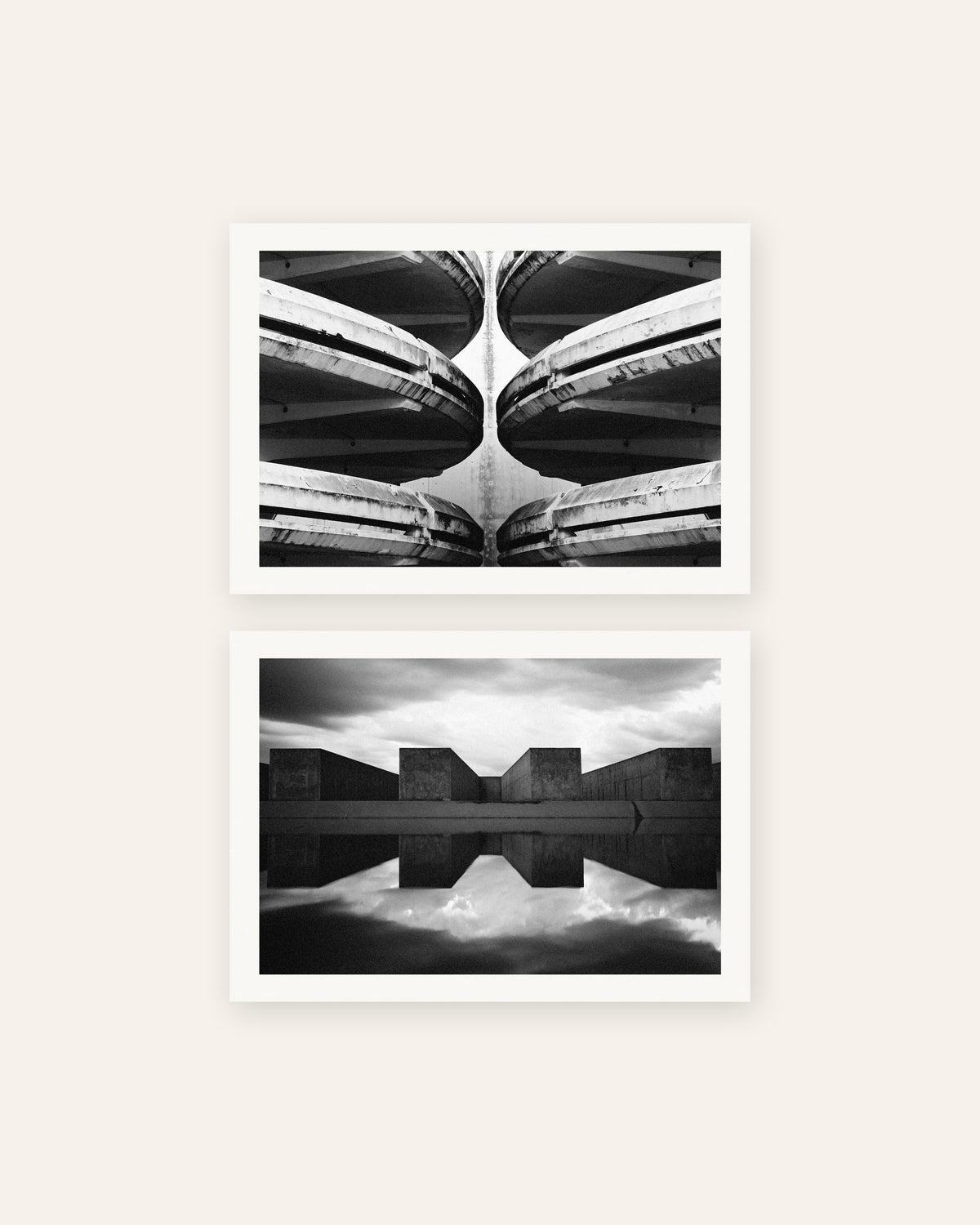Brutalismus Poster 2er-Set: Symmetrie, ohne Rahmen