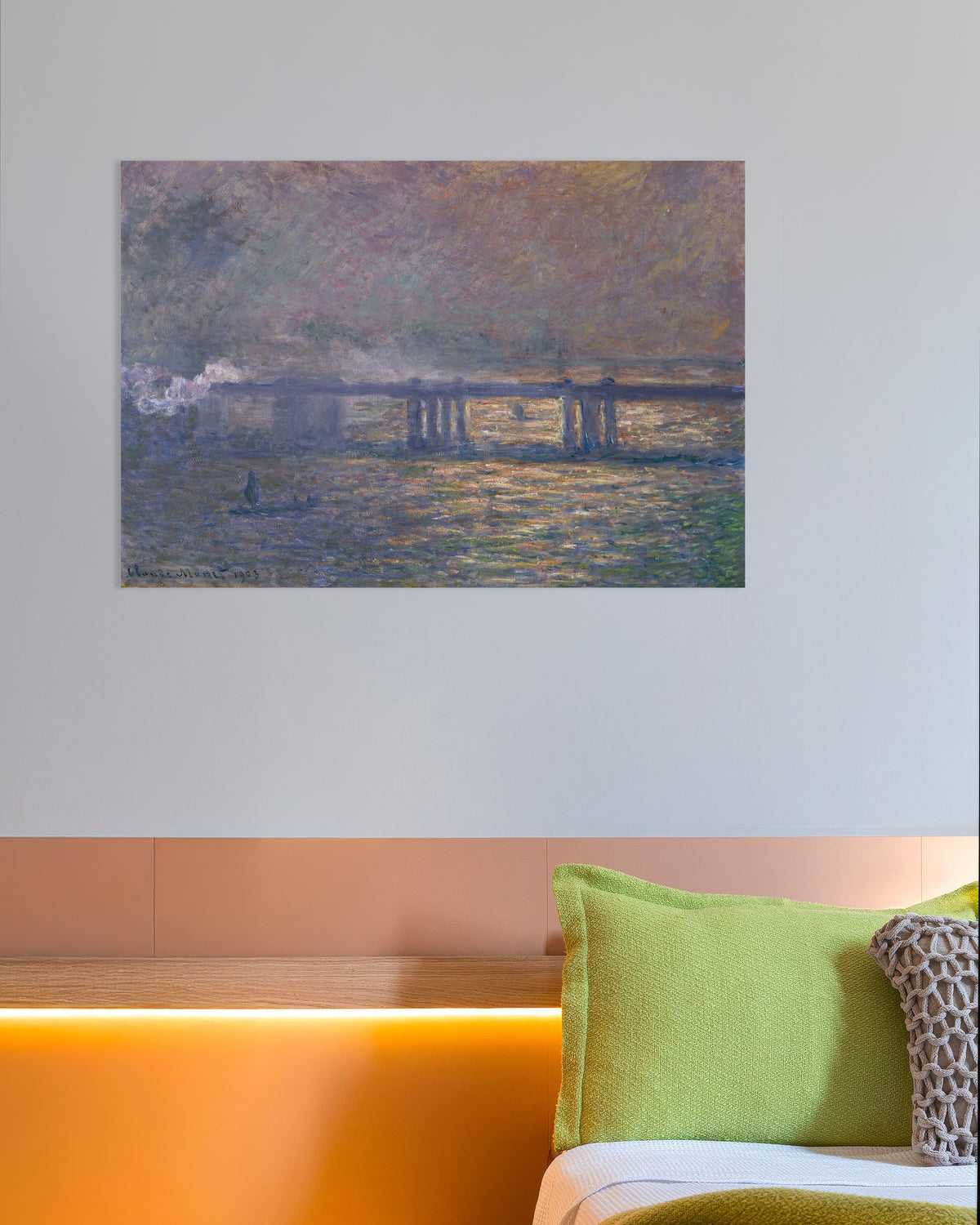 Poster Charing Cross Bridge (1903) von Claude Monet
