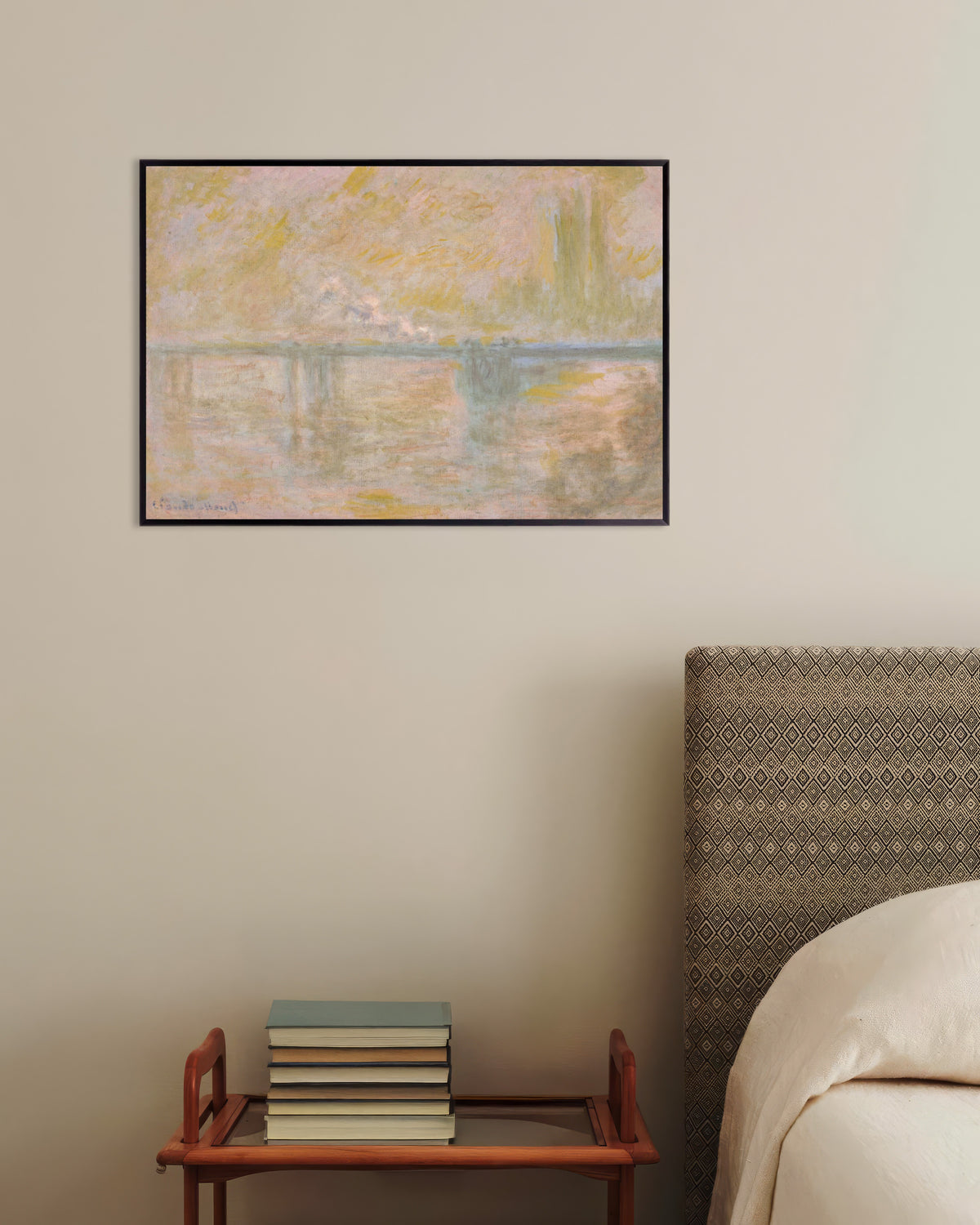 Poster Charing Cross Bridge, London (um 1902) von Claude Monet mit Metallrahmen