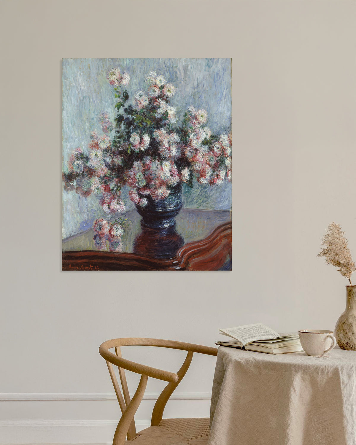Poster Chrysanthemen (1882) von Claude Monet
