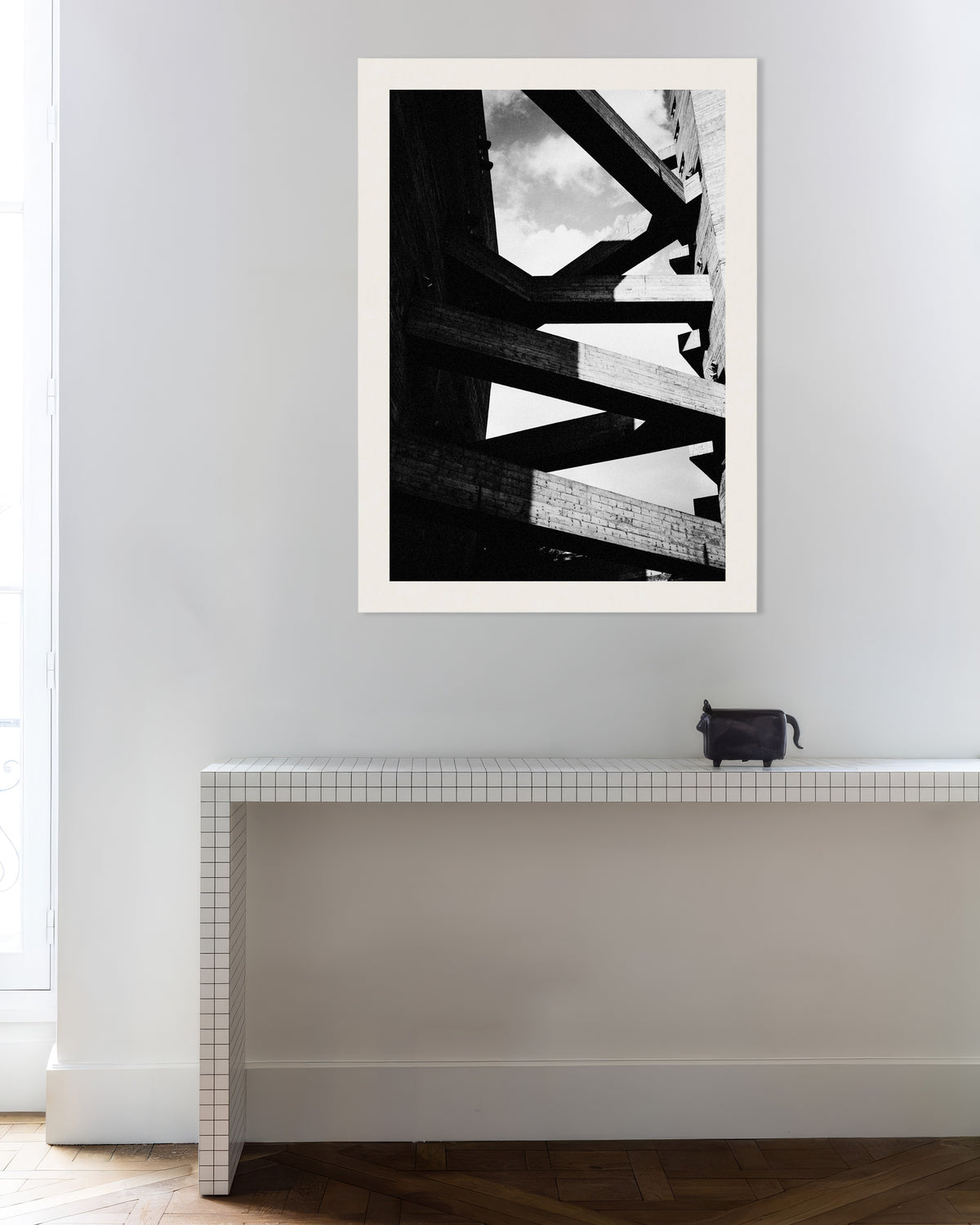 Poster „Betonbalken vor dem Himmel“