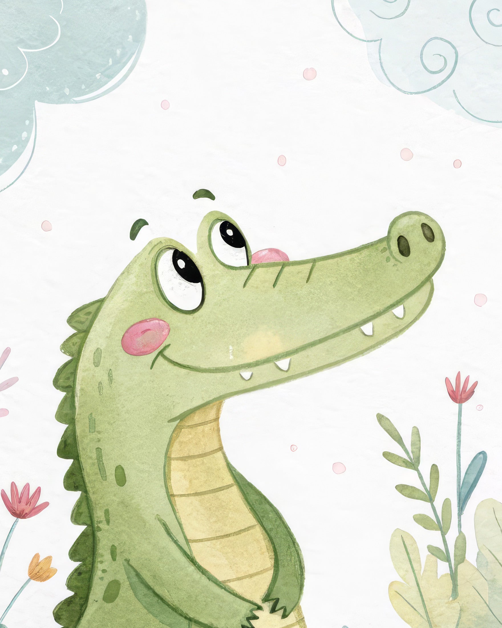 Krokodil Poster – Kinderzimmer Wandkunst