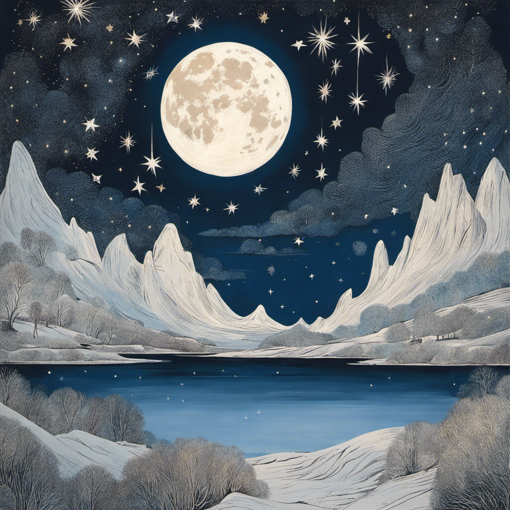 Mumin, Mond und Sternenhimmel - Poster