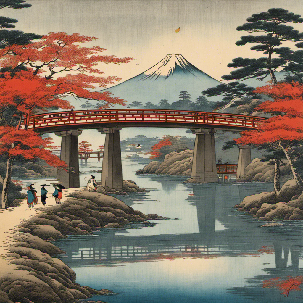 Hiroshige Atmosphäre, Mount Fuji - Poster