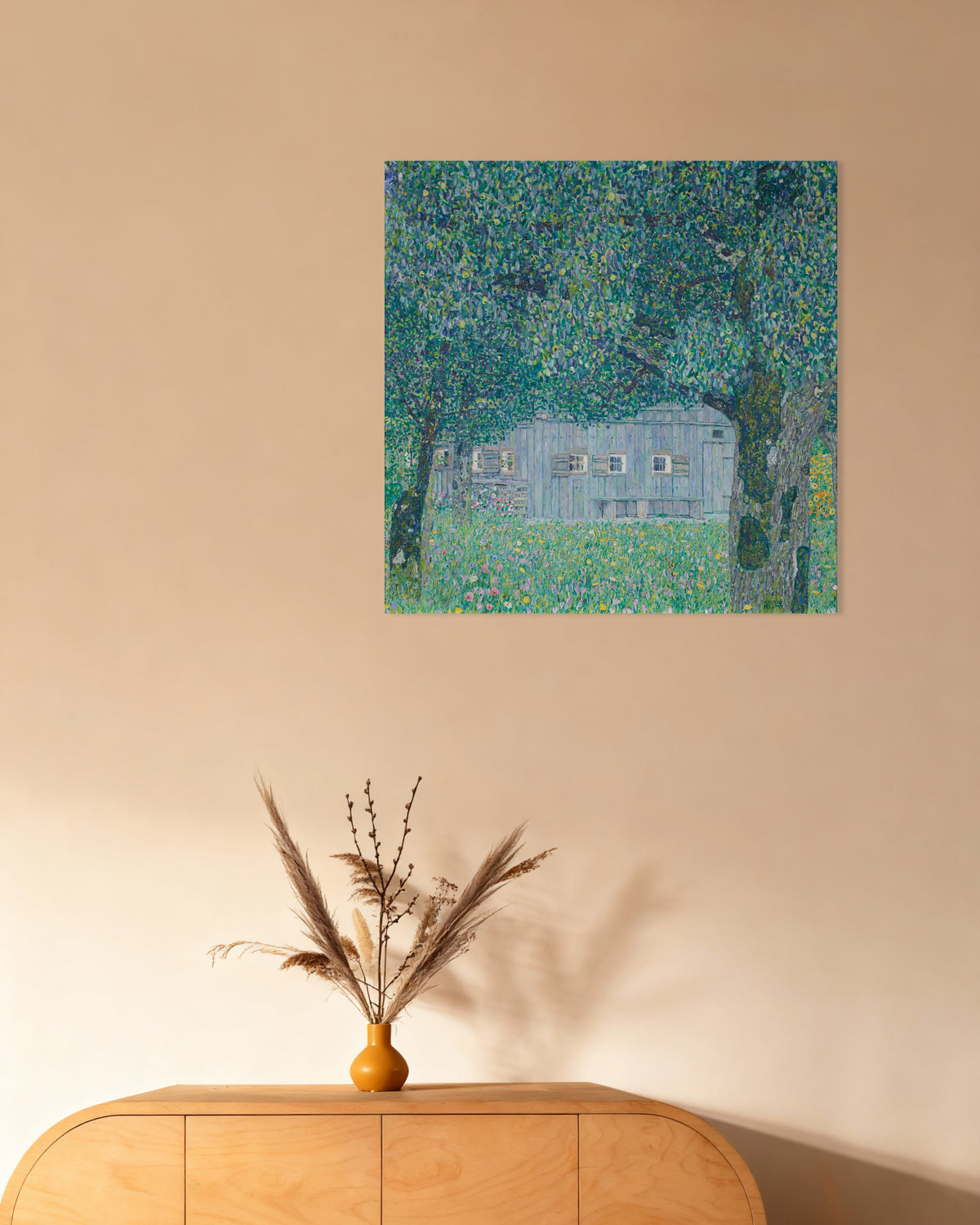 Poster Bauernhaus in Buchberg (1911) von Gustav Klimt