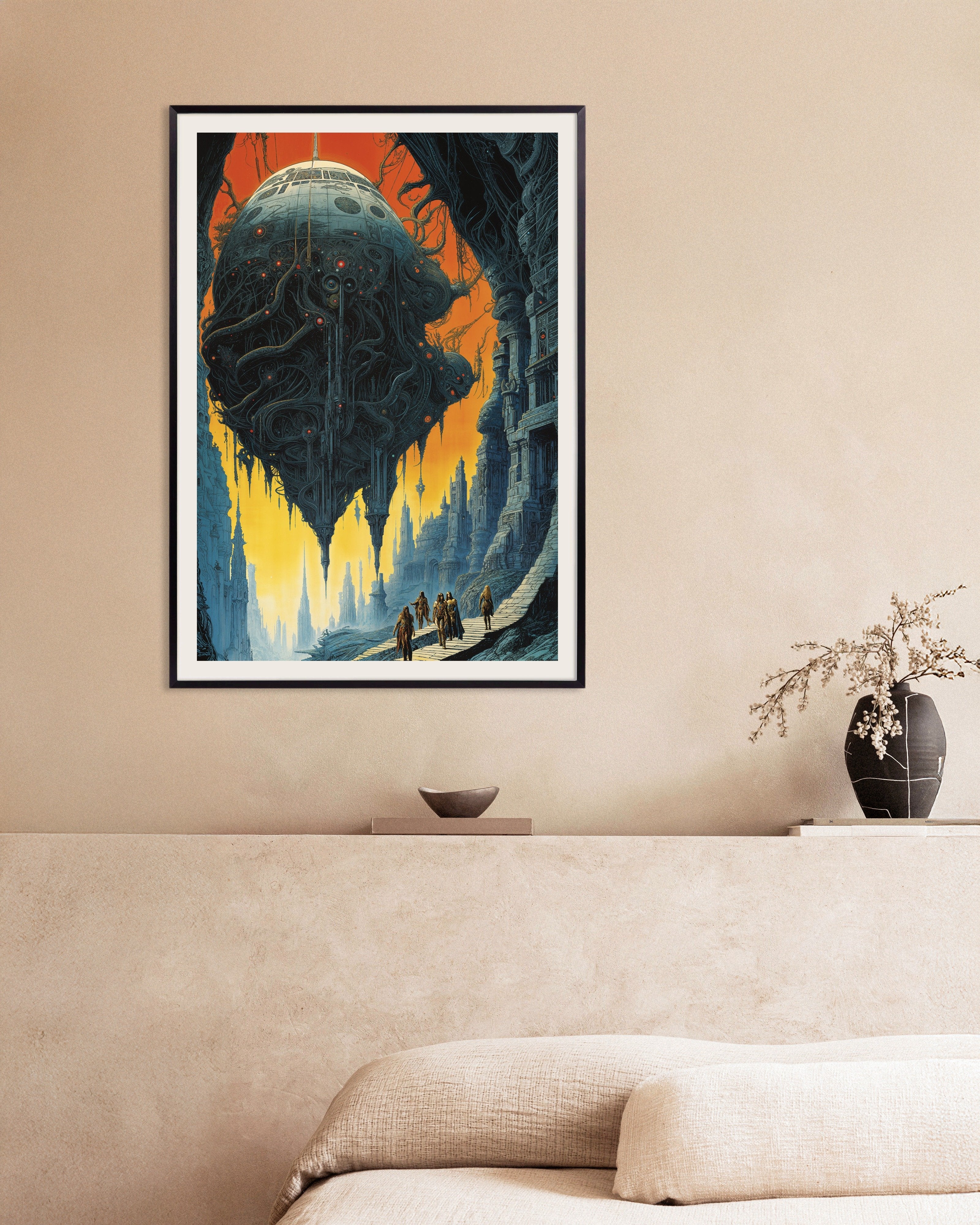 Poster of Floating Organic Structure Poster, with metal frame
