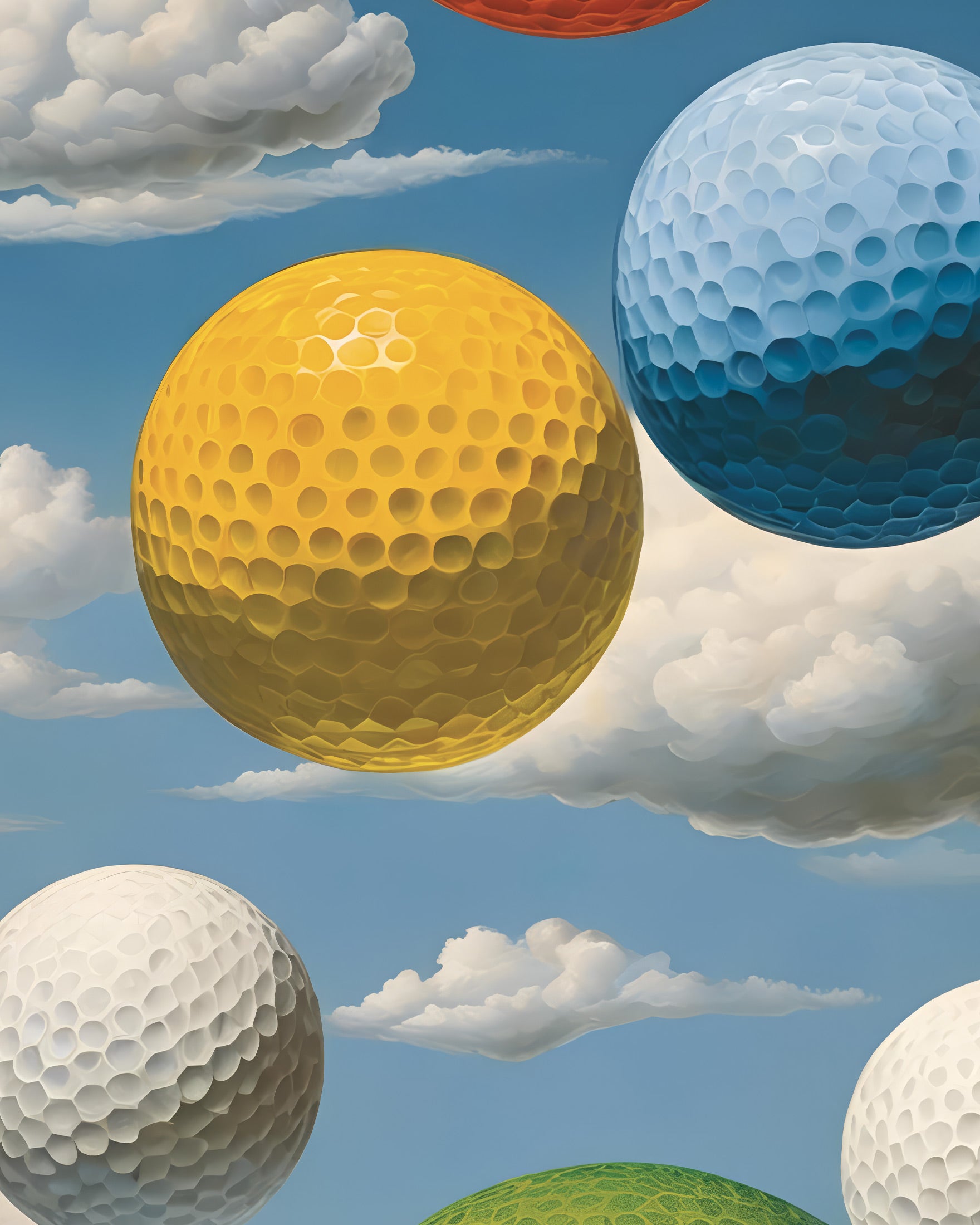 Golfwelten – Surreales Himmelsposter