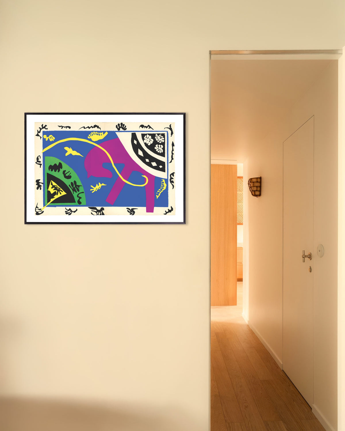 Poster Pferd, Reiter und Clown (Jazz, 1947) von Henri Matisse, mit Metallrahmen