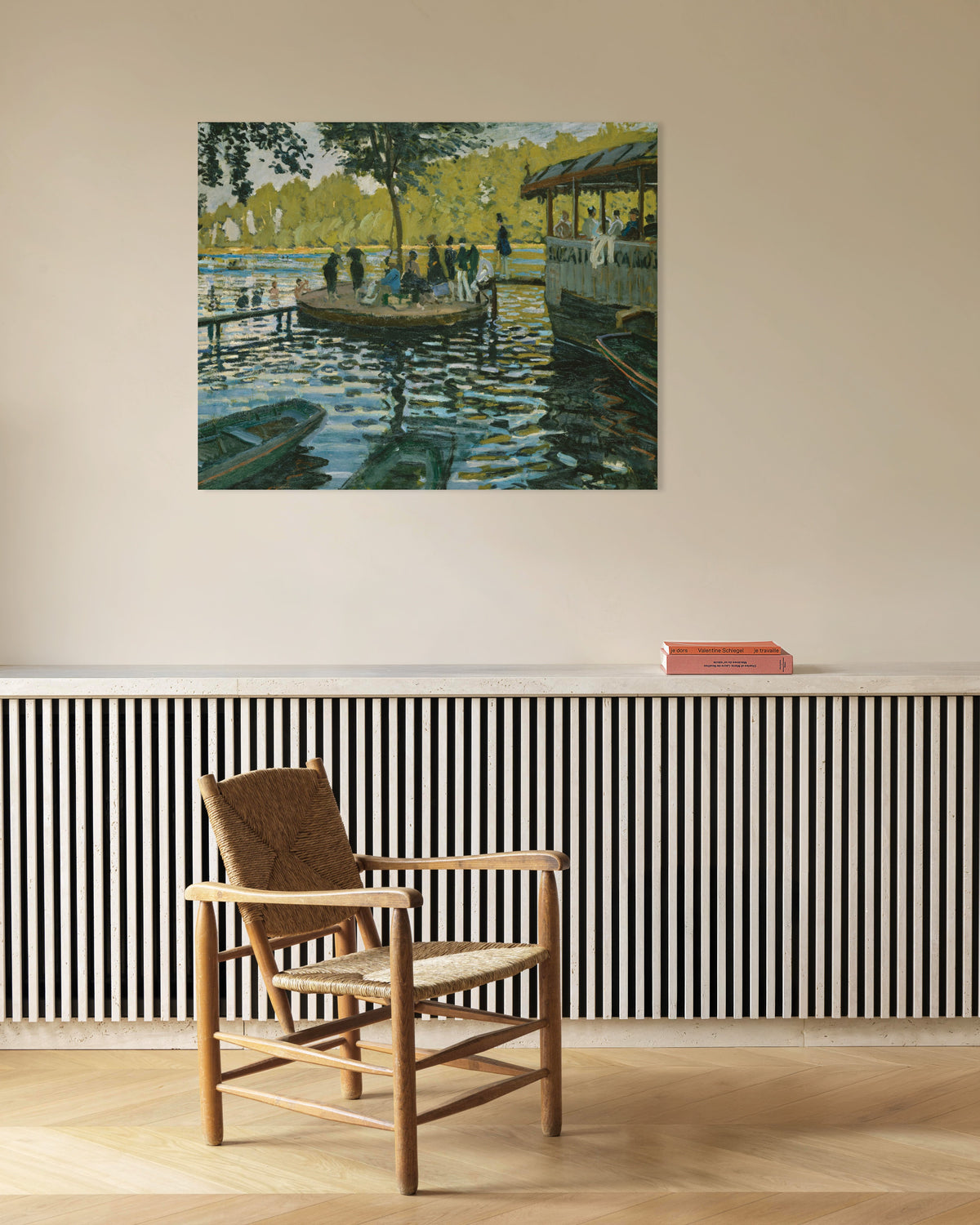 Poster La Grenouillère (1869) von Claude Monet