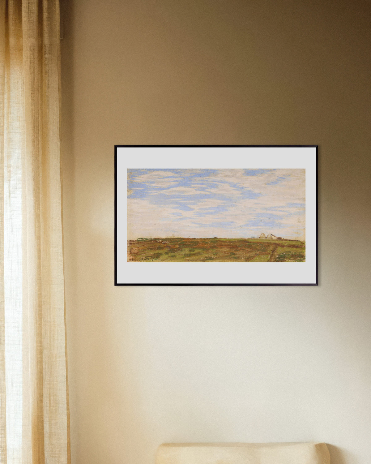 Poster Landschaft (1864–1866) von Claude Monet mit Metallrahmen