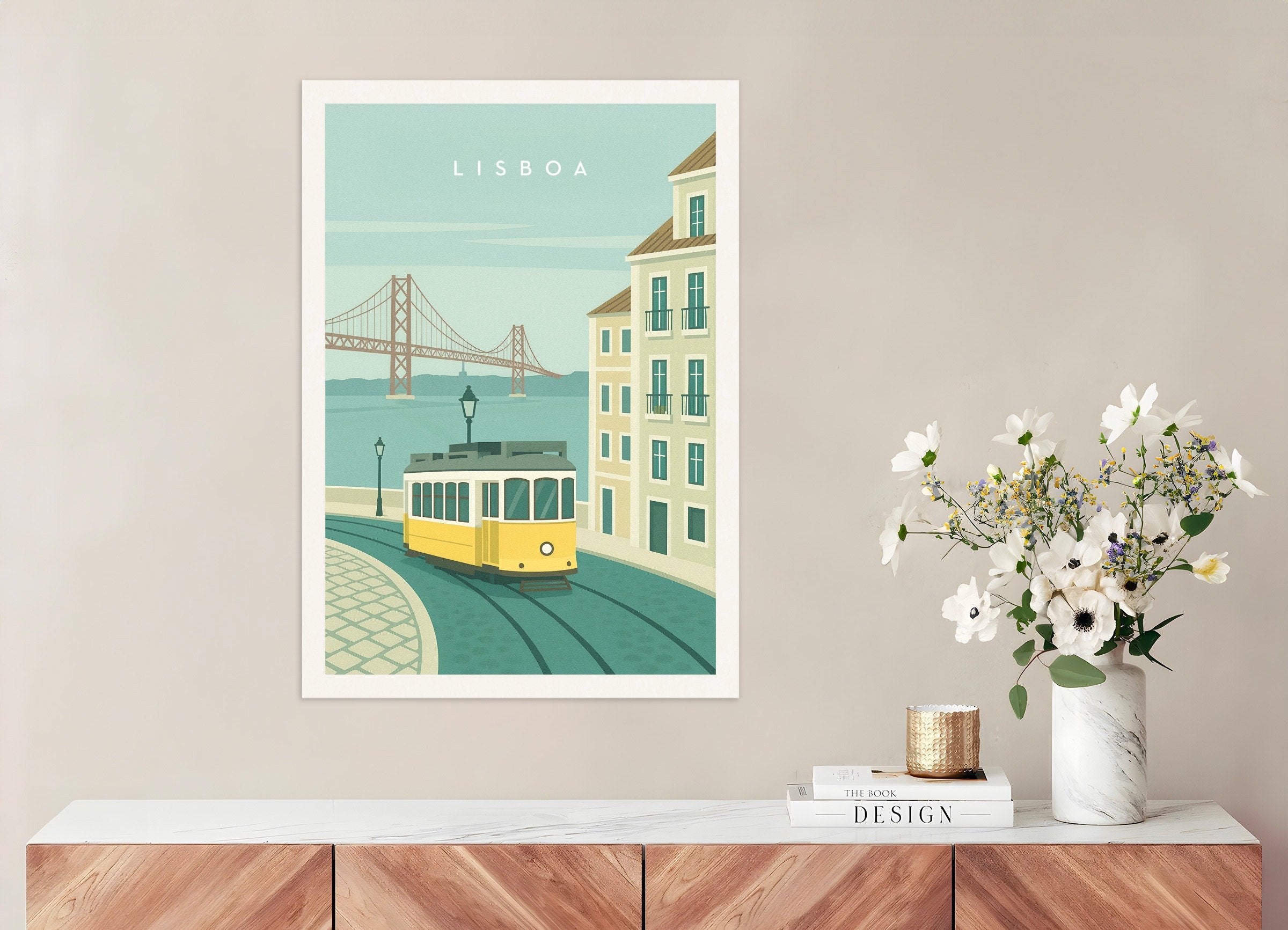 Poster of Lisbon Tram Wall Art Print