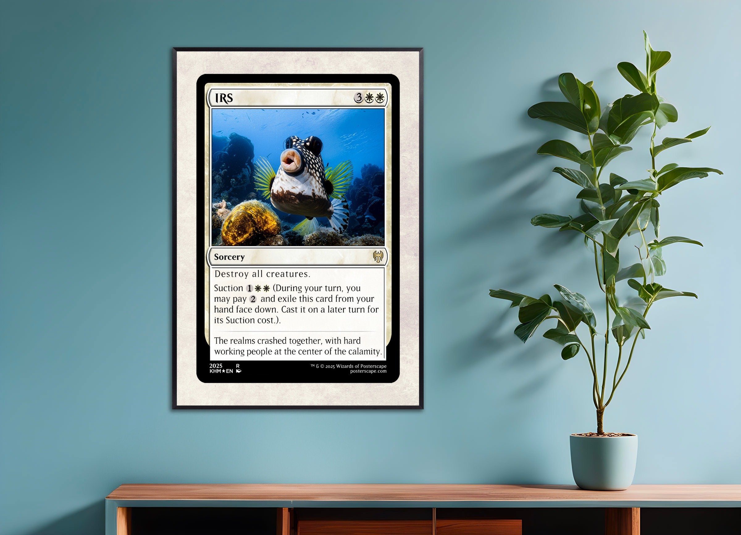Poster of Magic Card Poster - IRS, with metal frame