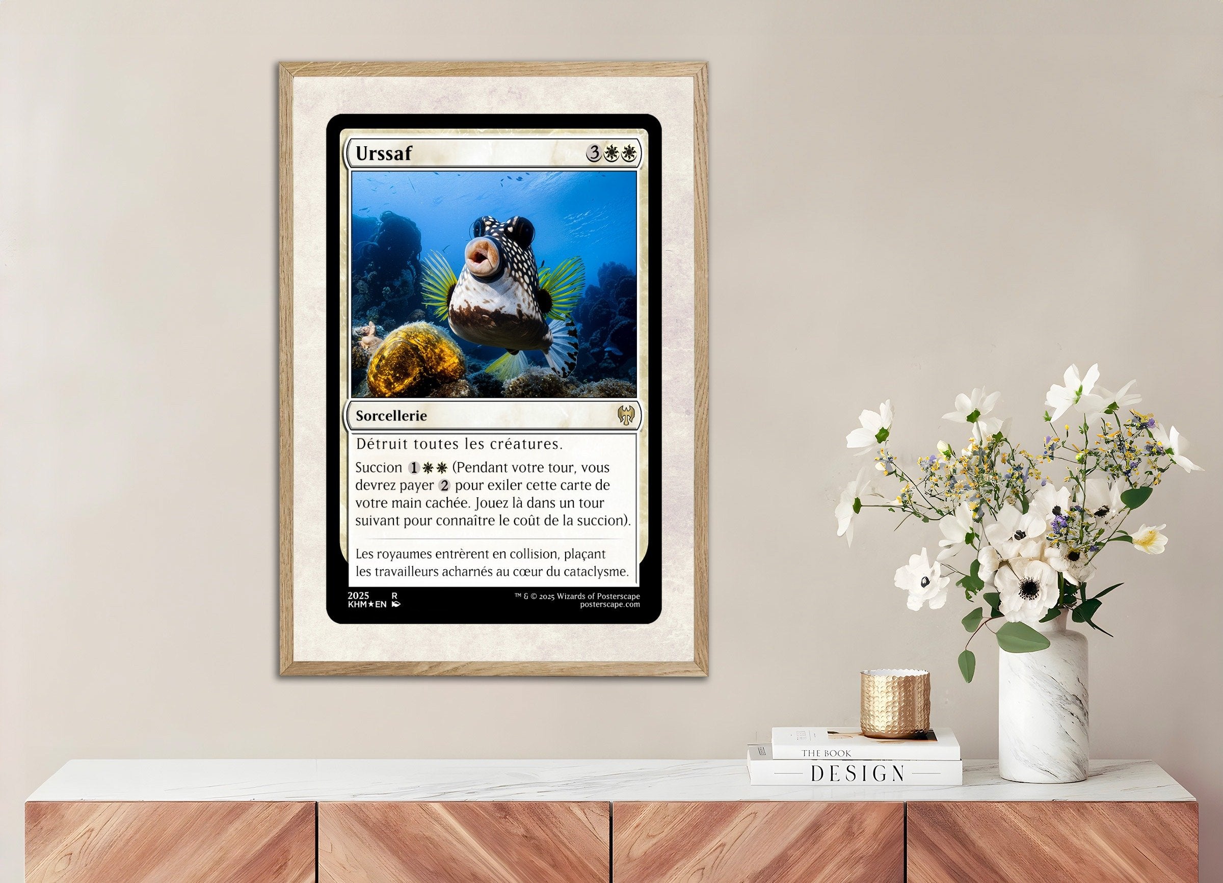 Poster of Magic Card Poster - IRS, with natural wooden frame