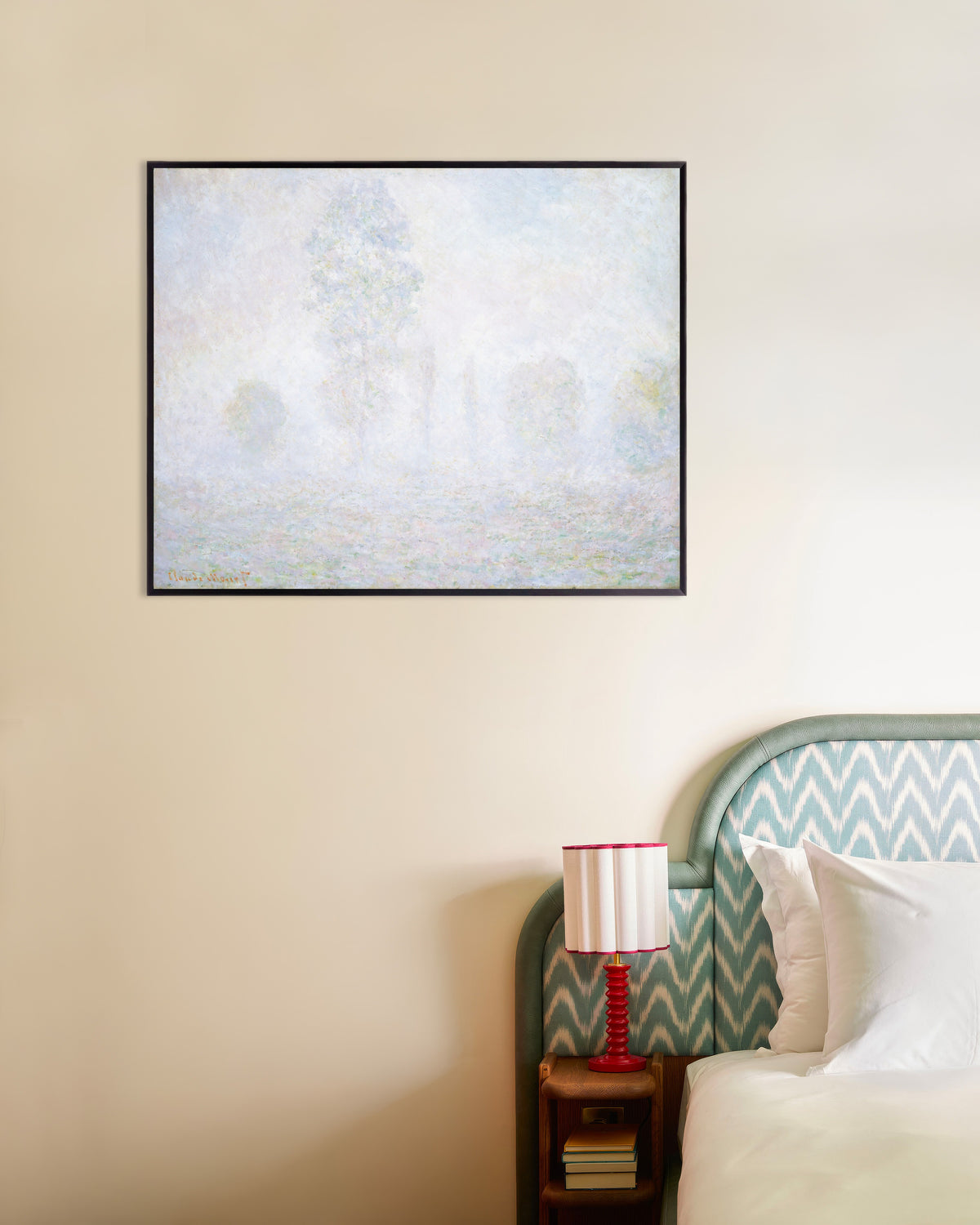 Poster Morgennebel (1888) von Claude Monet mit Metallrahmen
