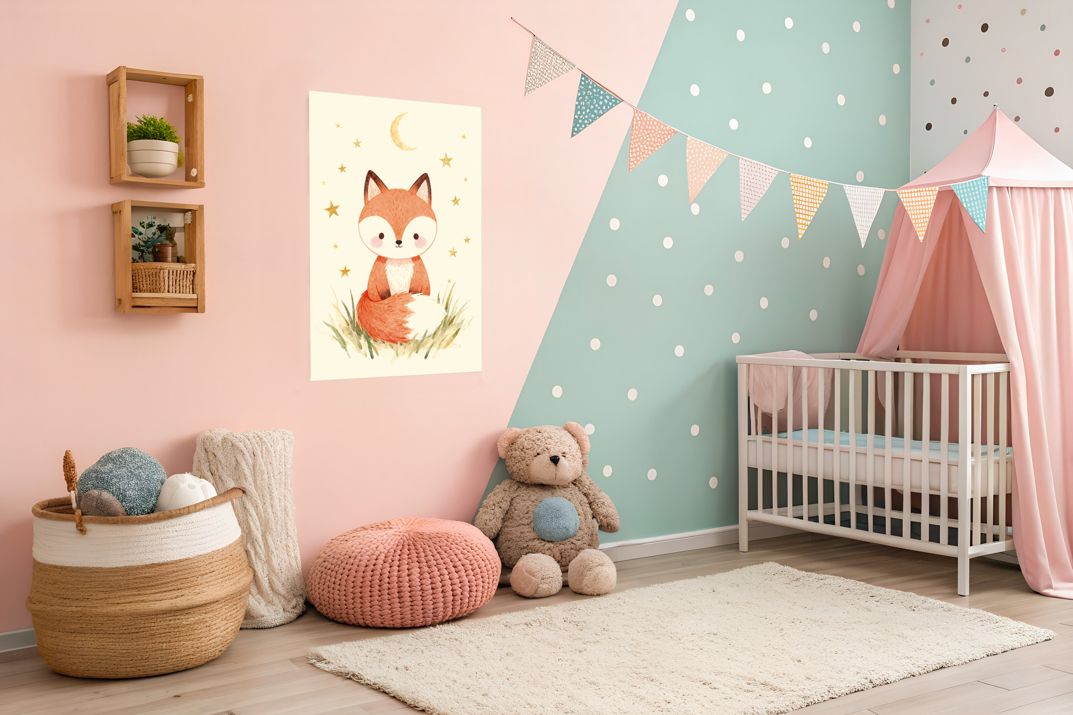 Fuchs Poster – Kinderzimmer Wandkunst