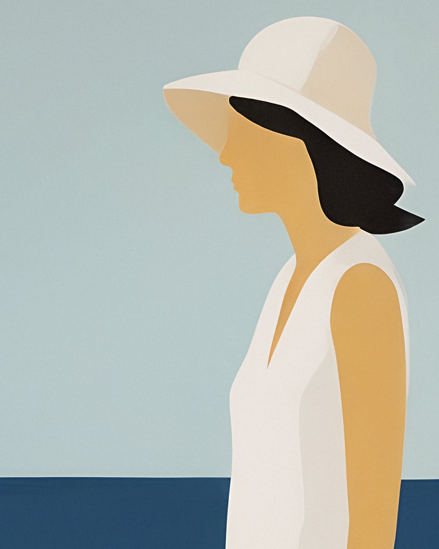 Octavia Beach Portrait – Elegantes Küsten Plakat