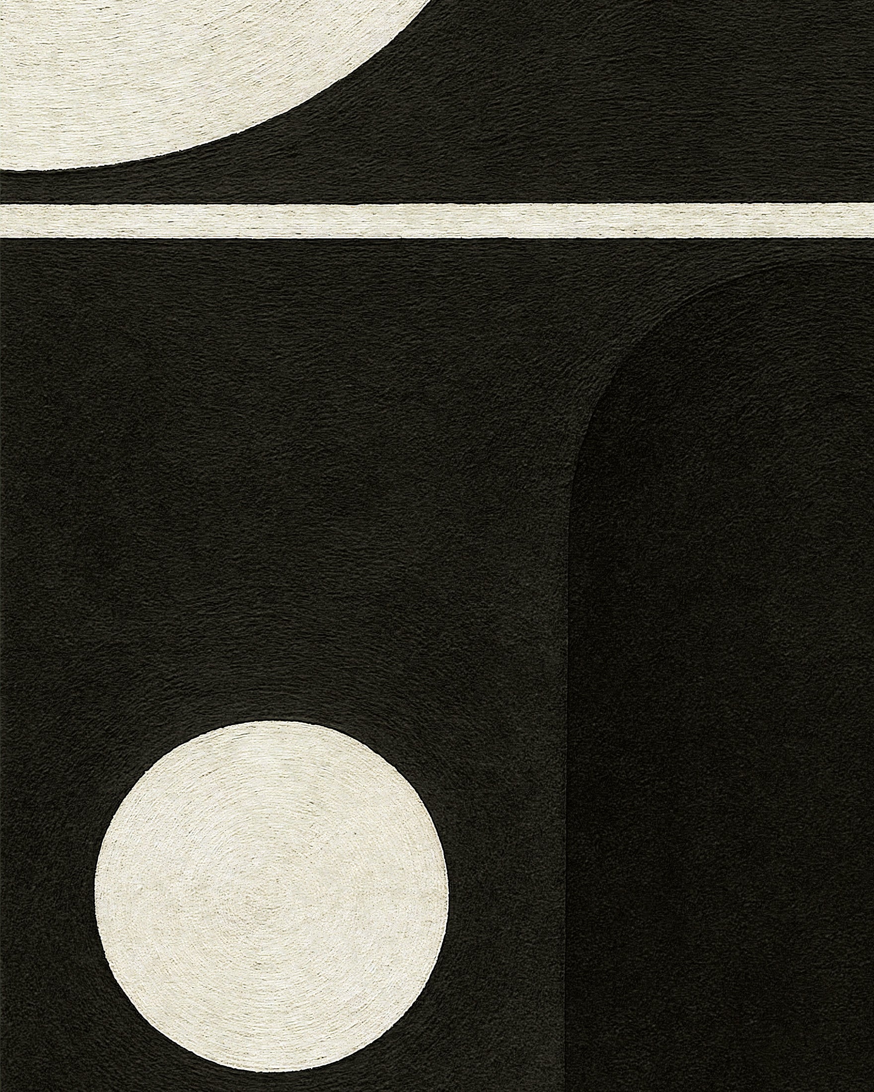 Schwarz-weiße Formen – Minimalistisches geometrisches poster