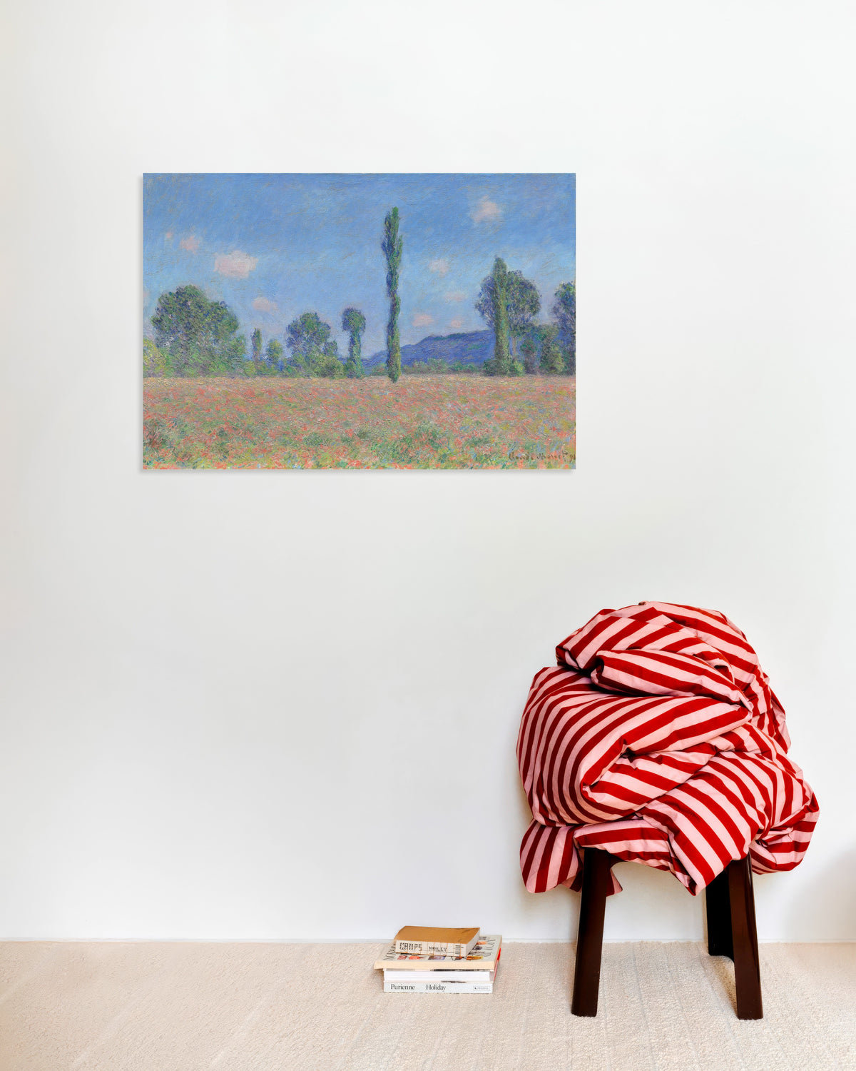 Poster Mohnfeld bei Giverny (1890) von Claude Monet