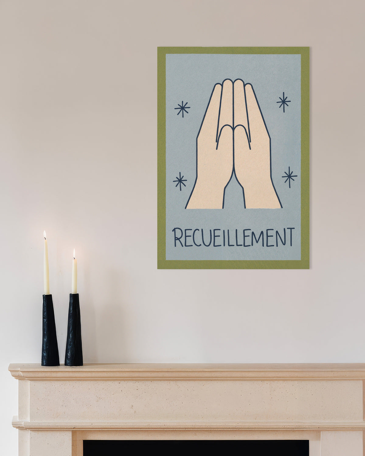 Poster Besinnung – Poster mit minimalistischer Linienkunst