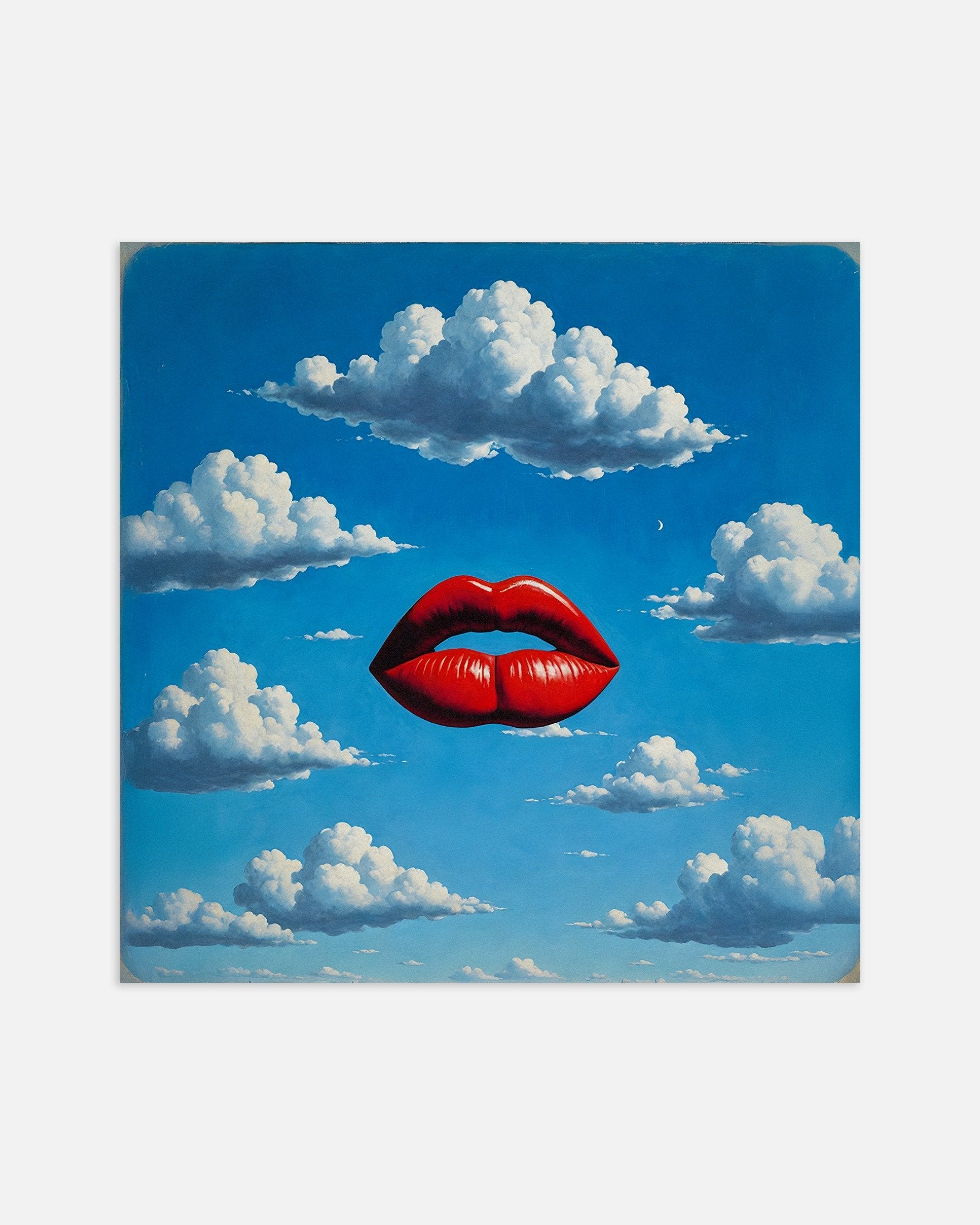 Poster of Red Lips Poster – Dreamlike Surrealism Art, thumbnail