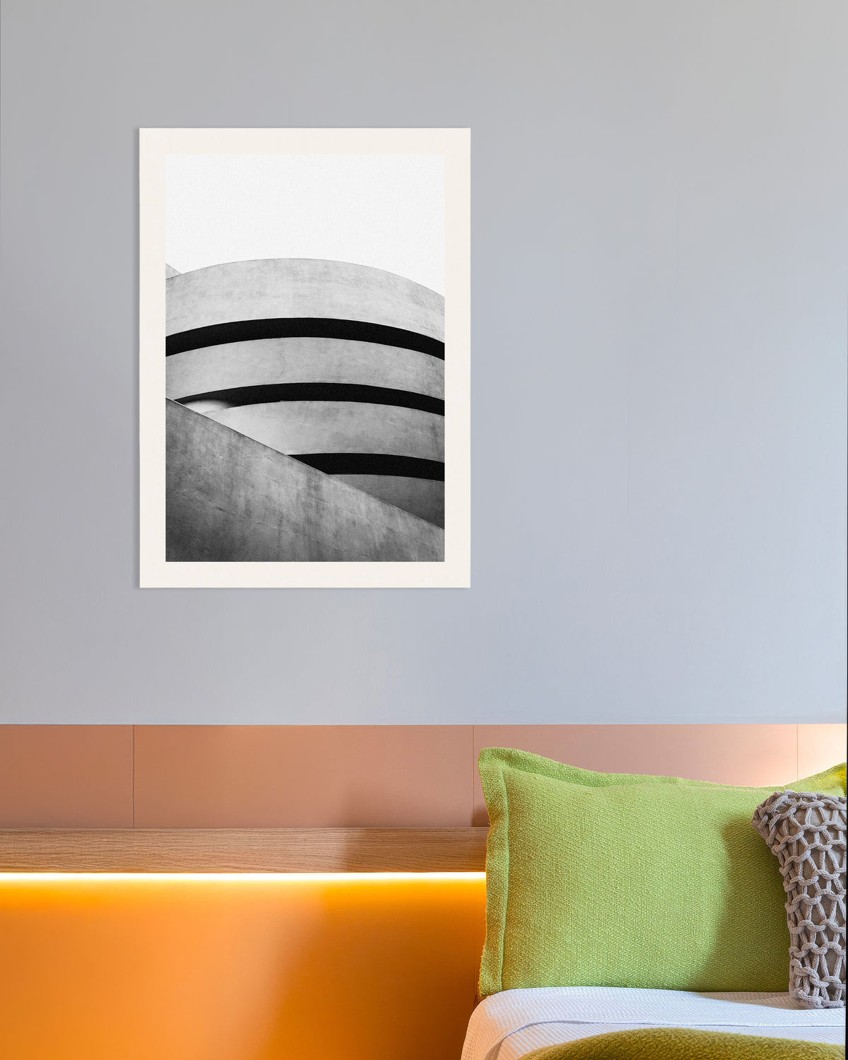Poster „Spiralkurven eines Museums“
