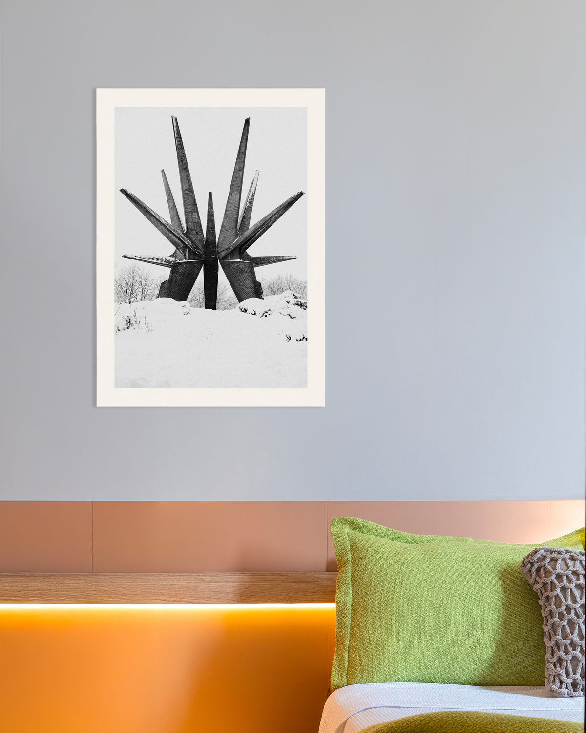 Poster „Sterndenkmal im Schnee“