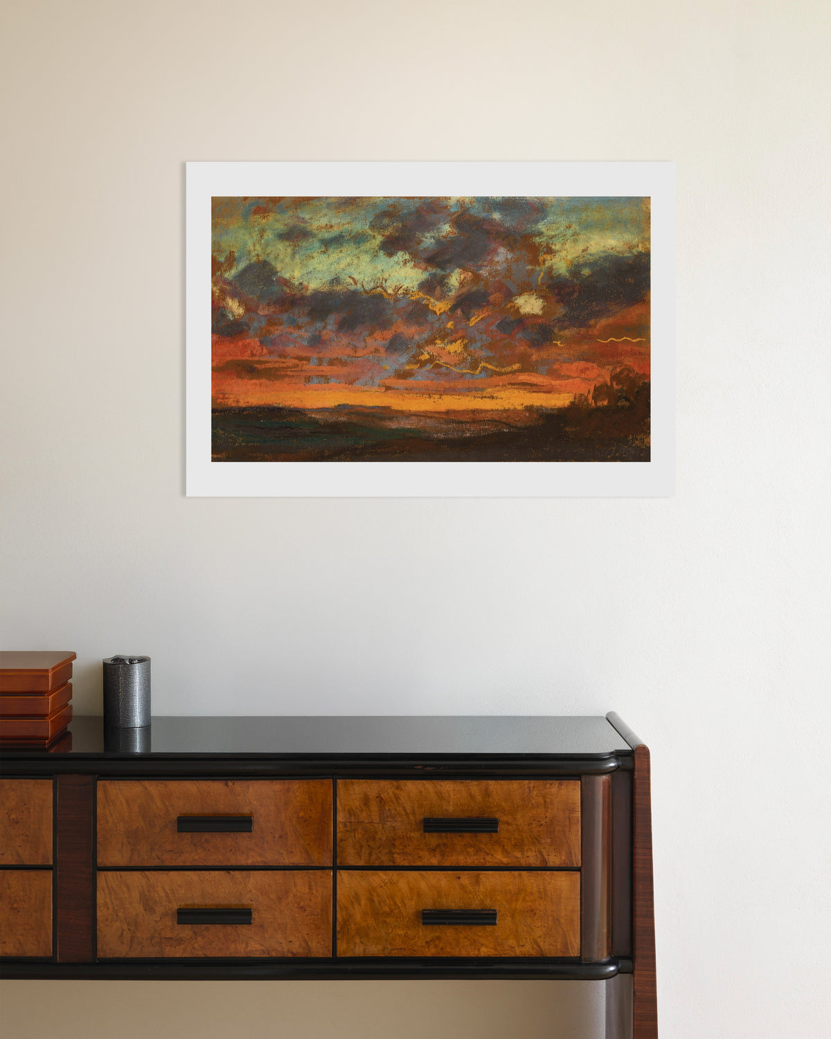 Poster Sonnenuntergang (um 1868) von Claude Monet