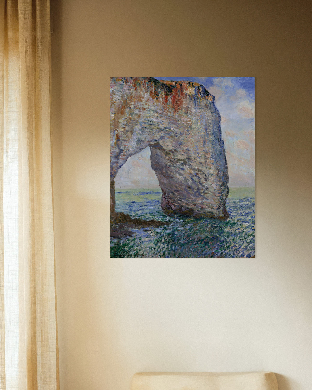 Poster Die Manneporte bei Étretat (1886) von Claude Monet