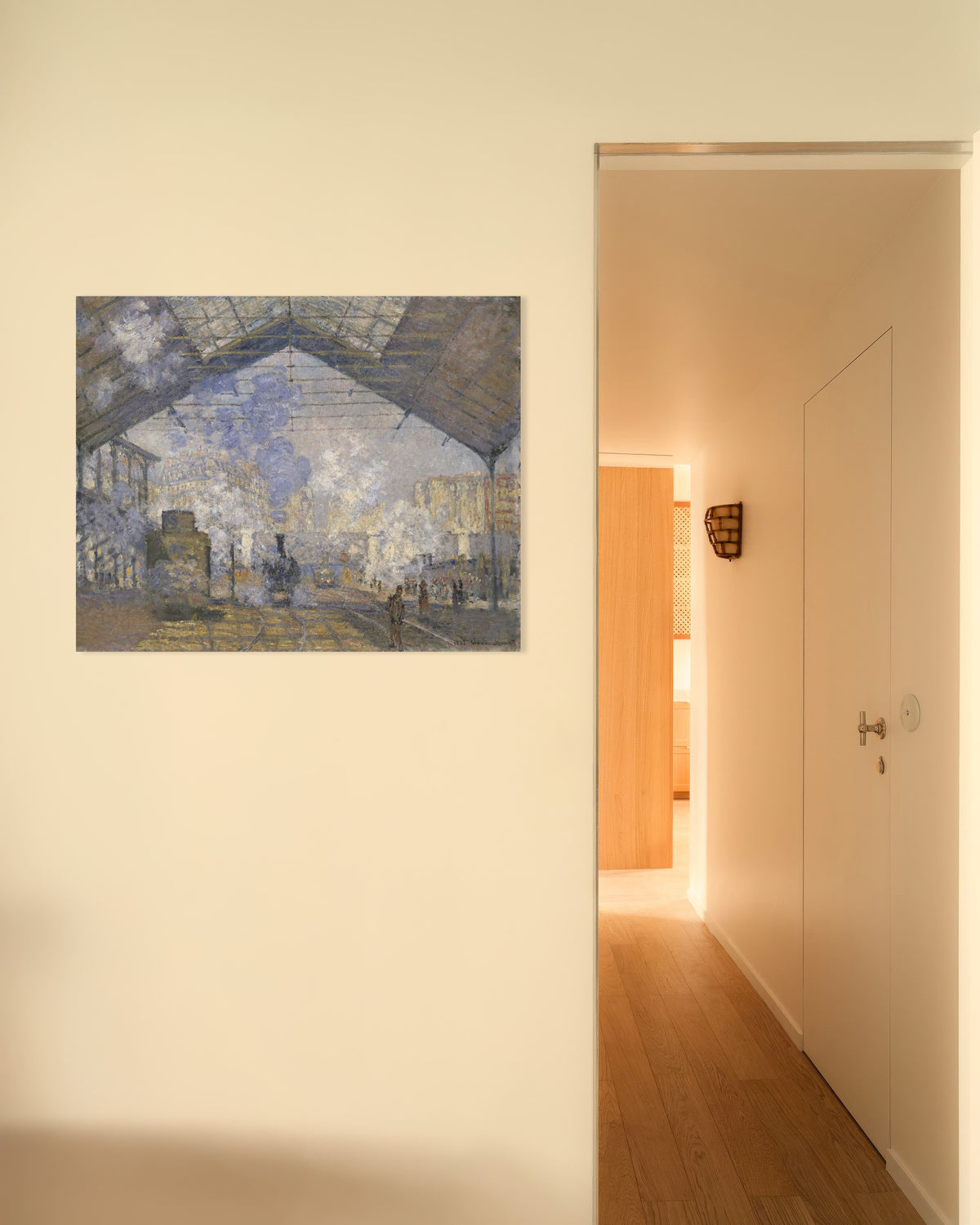 Poster Der Bahnhof Saint-Lazare (1877) von Claude Monet