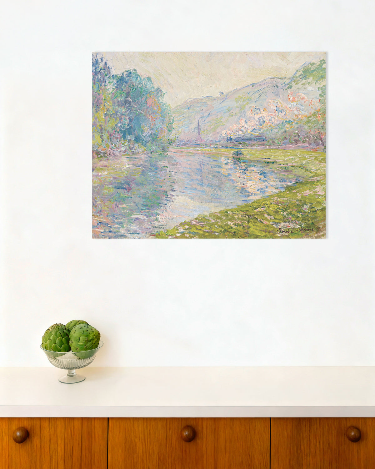 Poster Der Zug in Jeufosse (1884) von Claude Monet