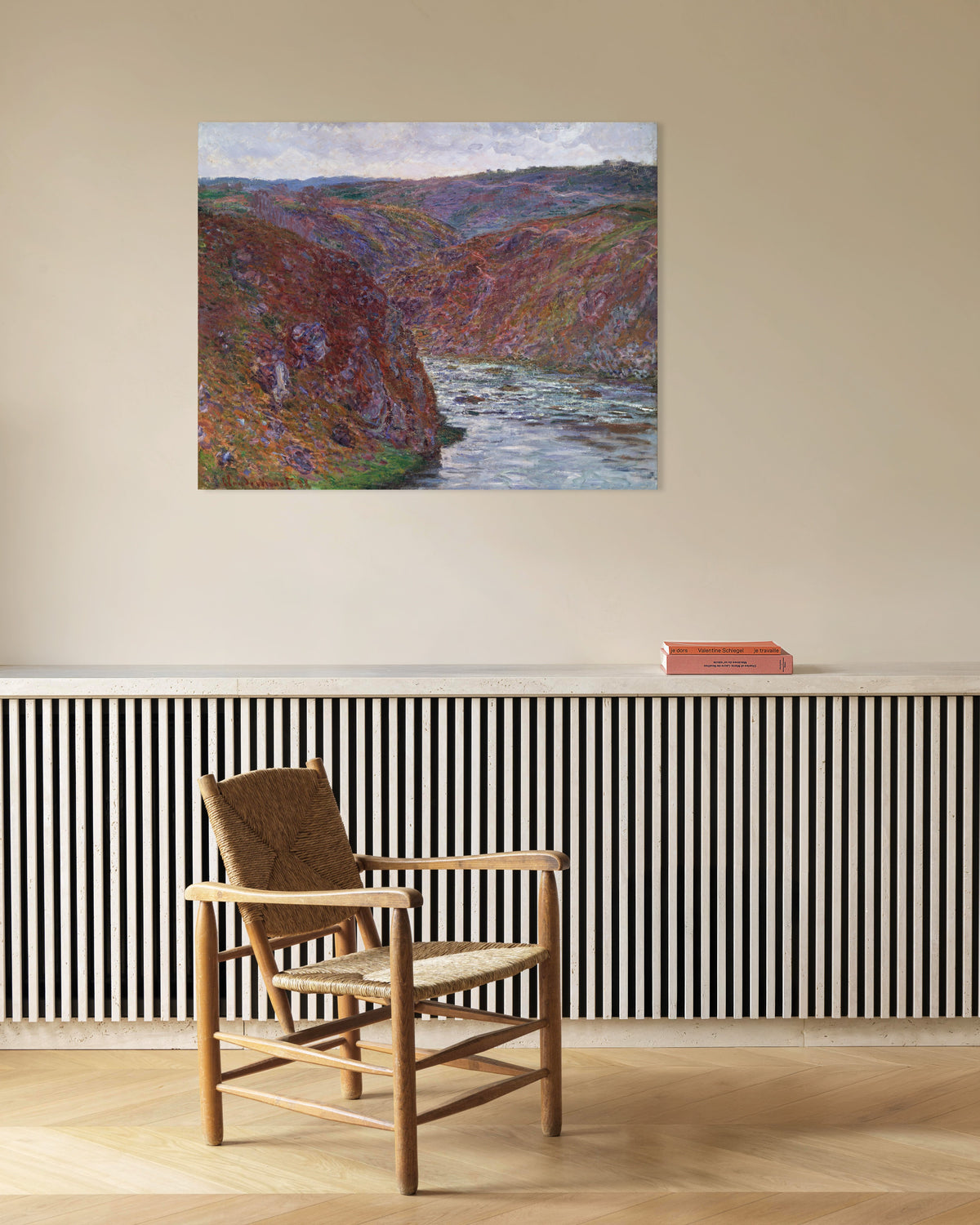 Poster Das Tal der Creuse, grauer Tag (1889) von Claude Monet