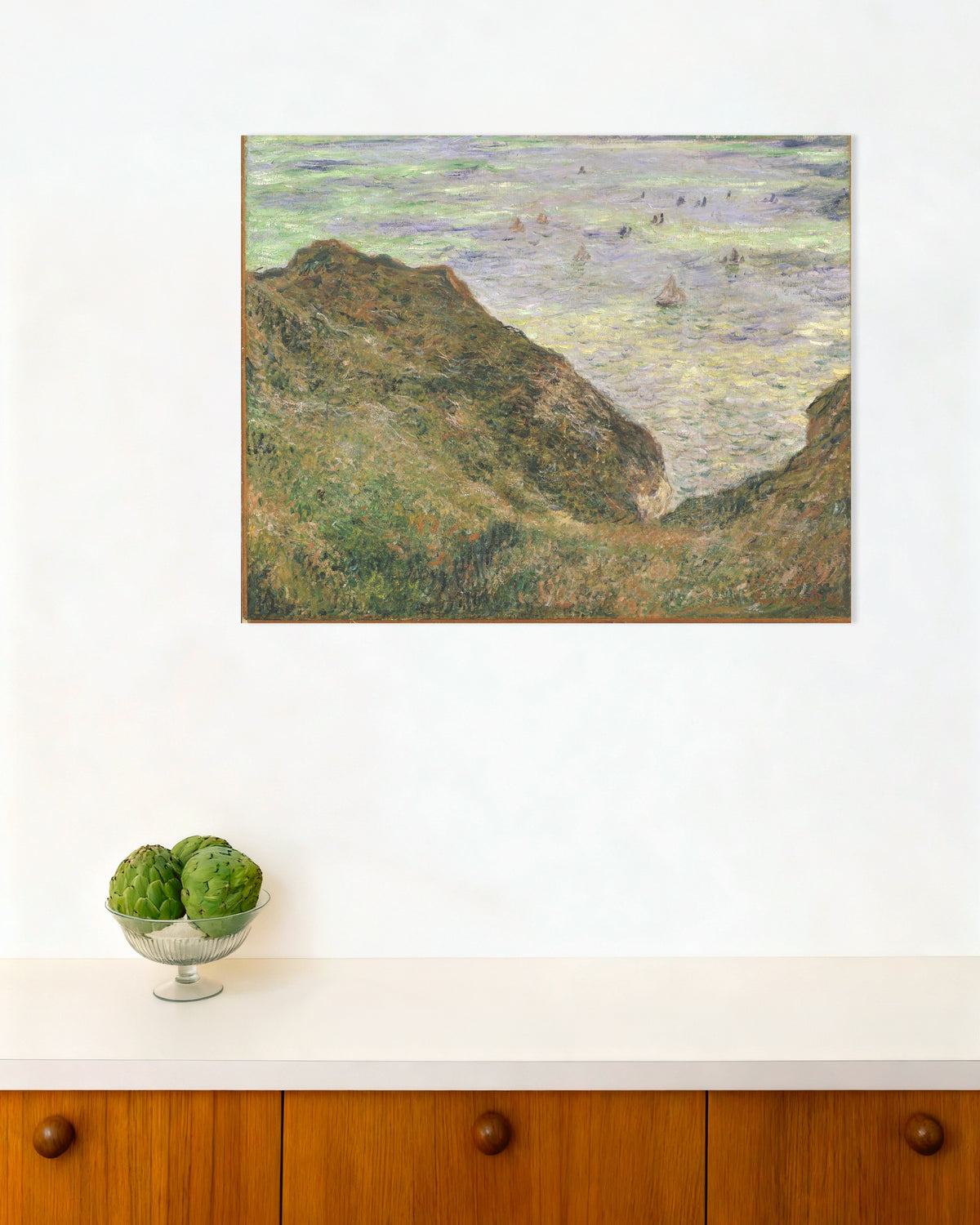 Poster Blick auf das Meer (1882) von Claude Monet