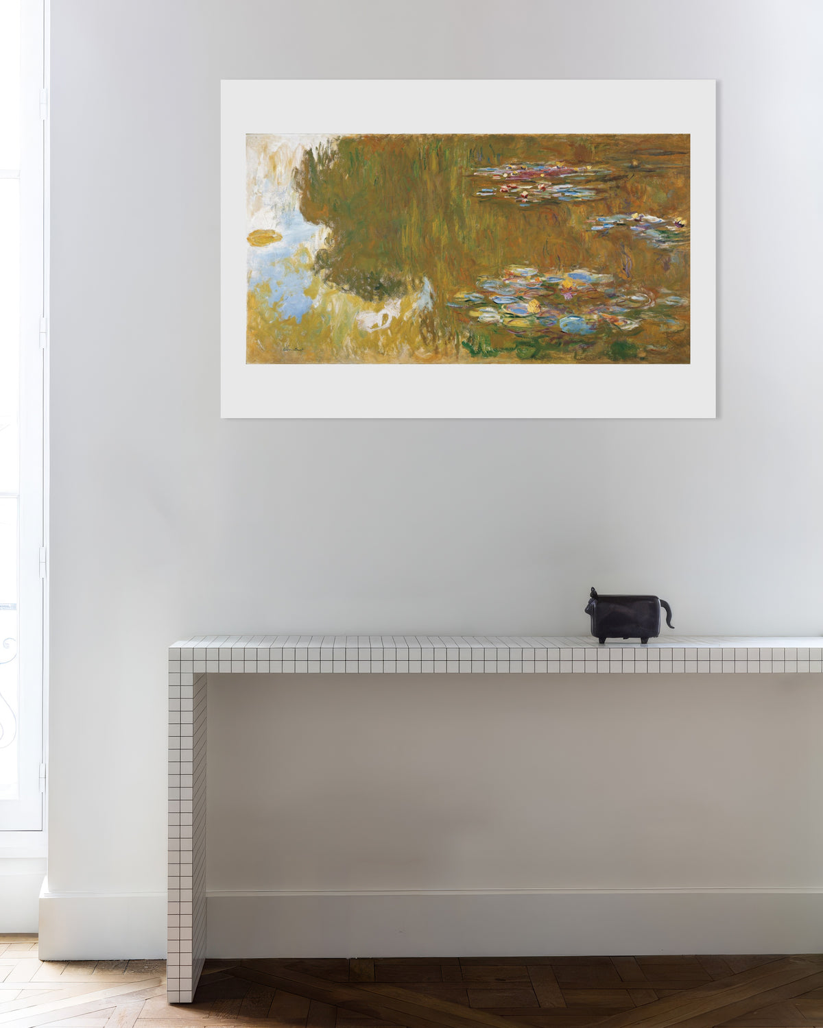 Poster Seerosenteich mit Weidenspiegelungen (um 1917–1919) von Claude Monet