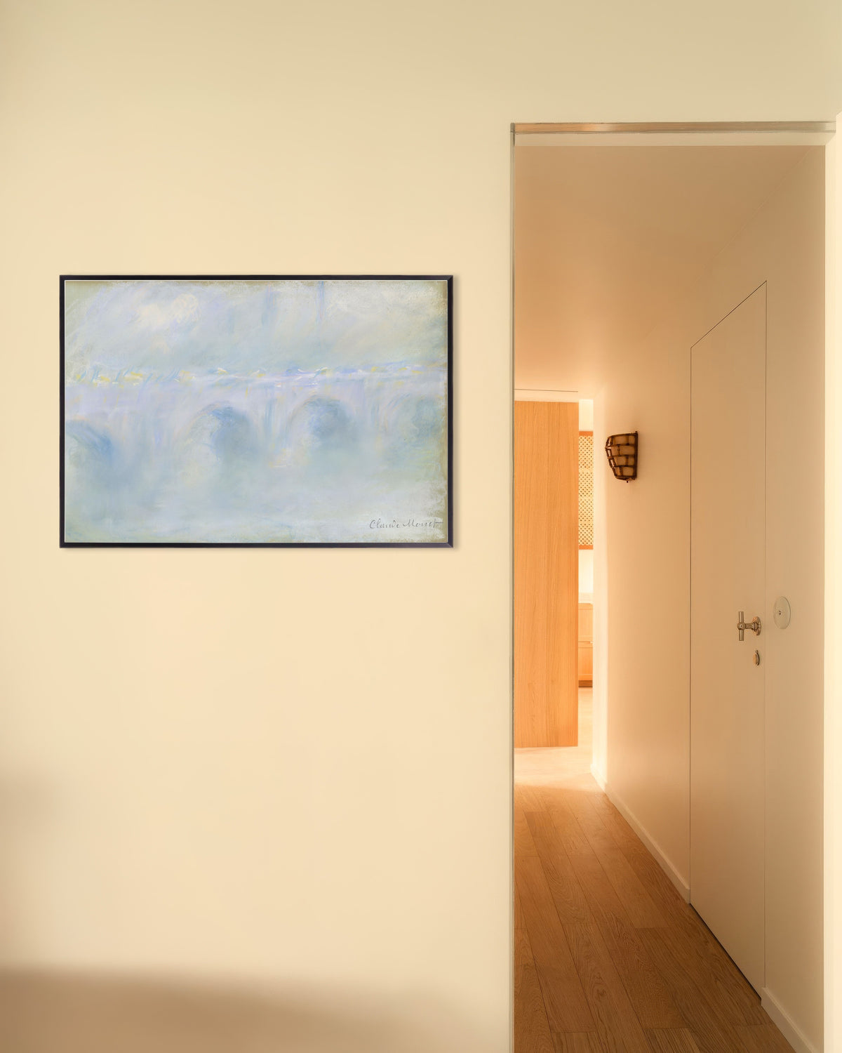 Poster Waterloo Bridge (1901) von Claude Monet mit Metallrahmen
